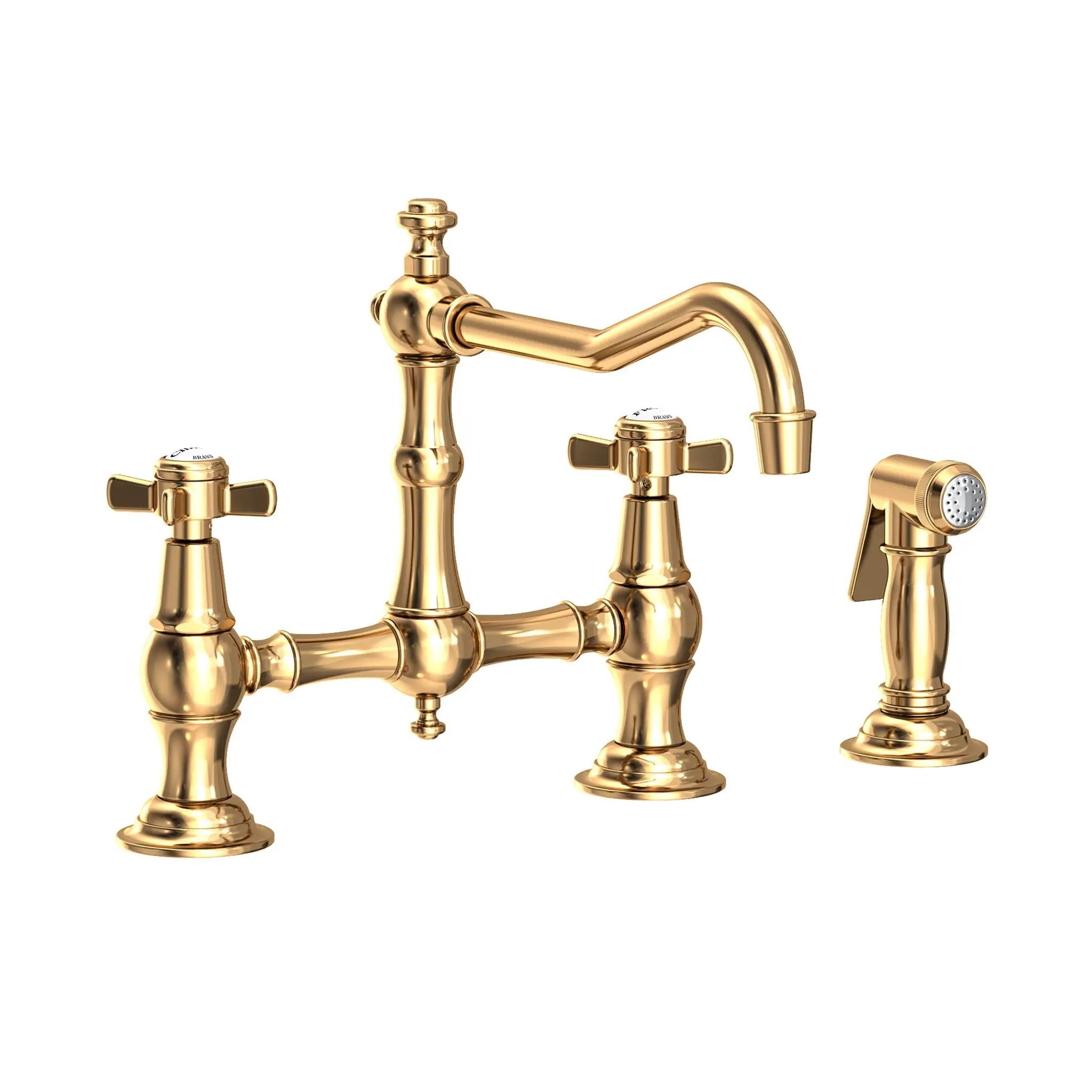 Newport Brass Fairfield Kitchen Bridge Faucet with Side Spray by Newport Brass