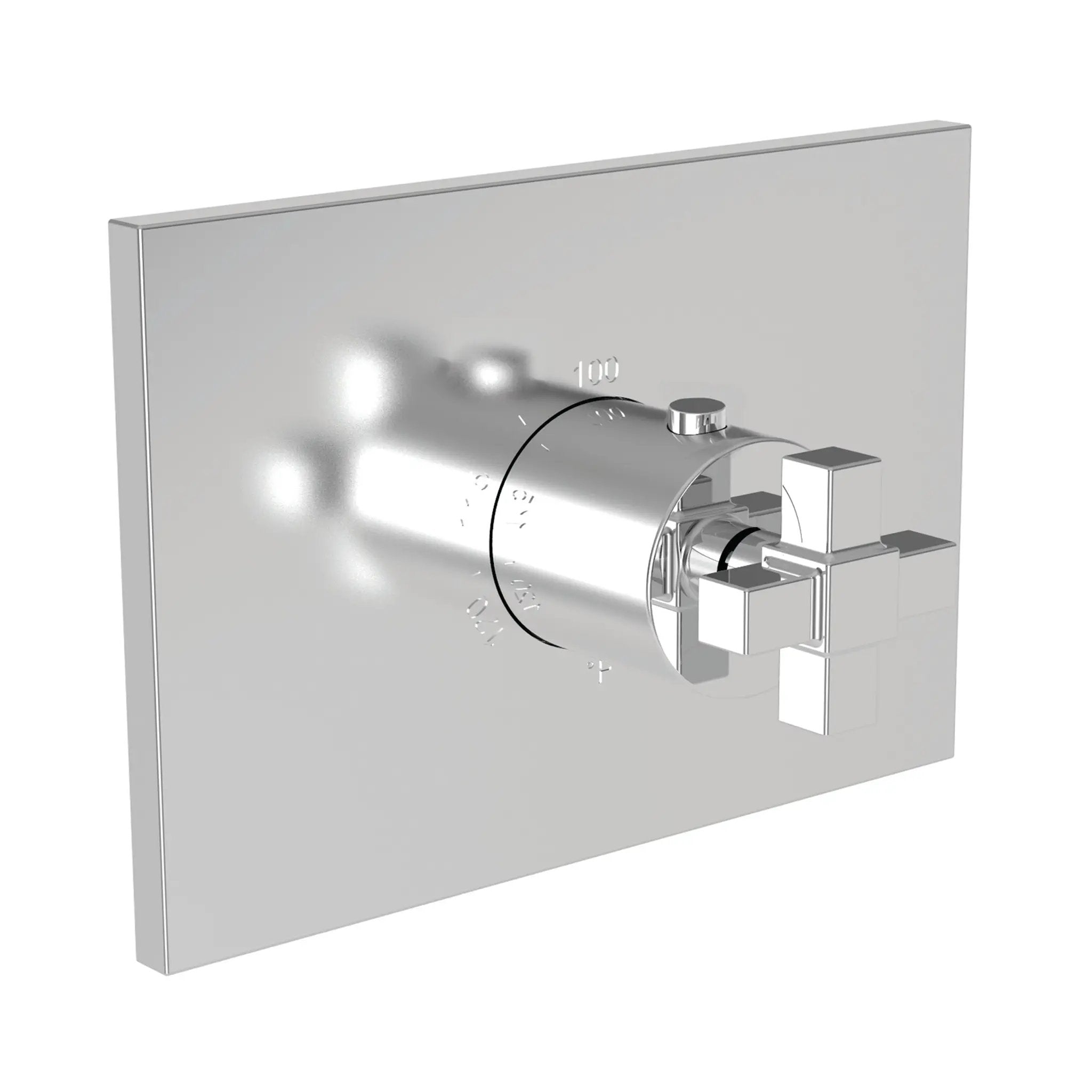 polished chrome thermostatic trim plate