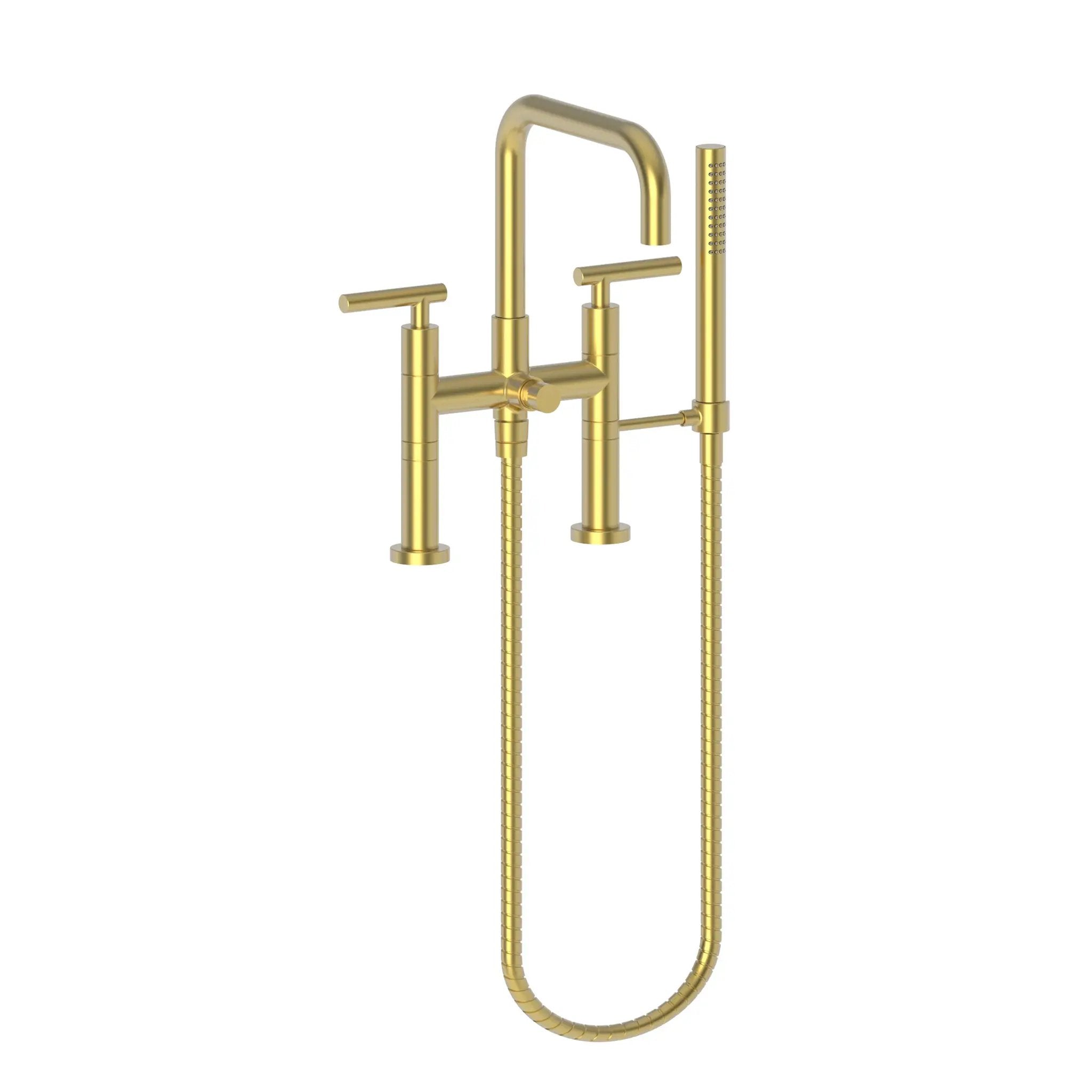 Newport Brass East Square Exposed Tub & Hand Shower Set - Deck Mount by Newport Brass