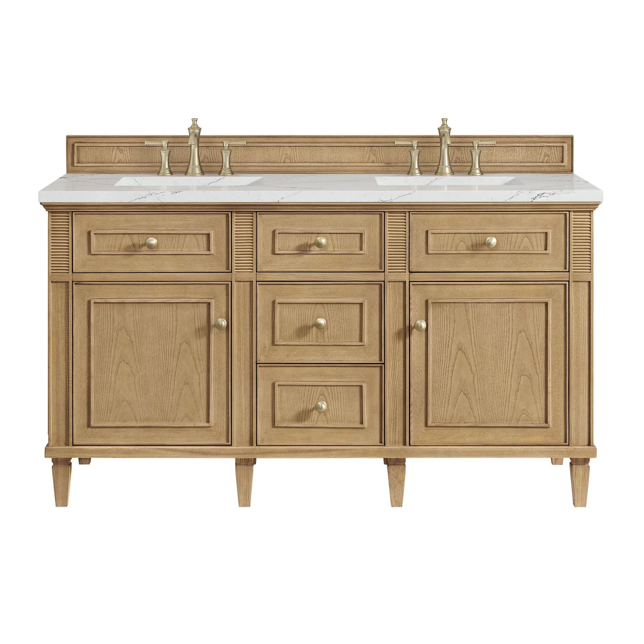 James Martin Lorelai 60" Double Vanity Set - Light Natural Oak by James Martin Vanities