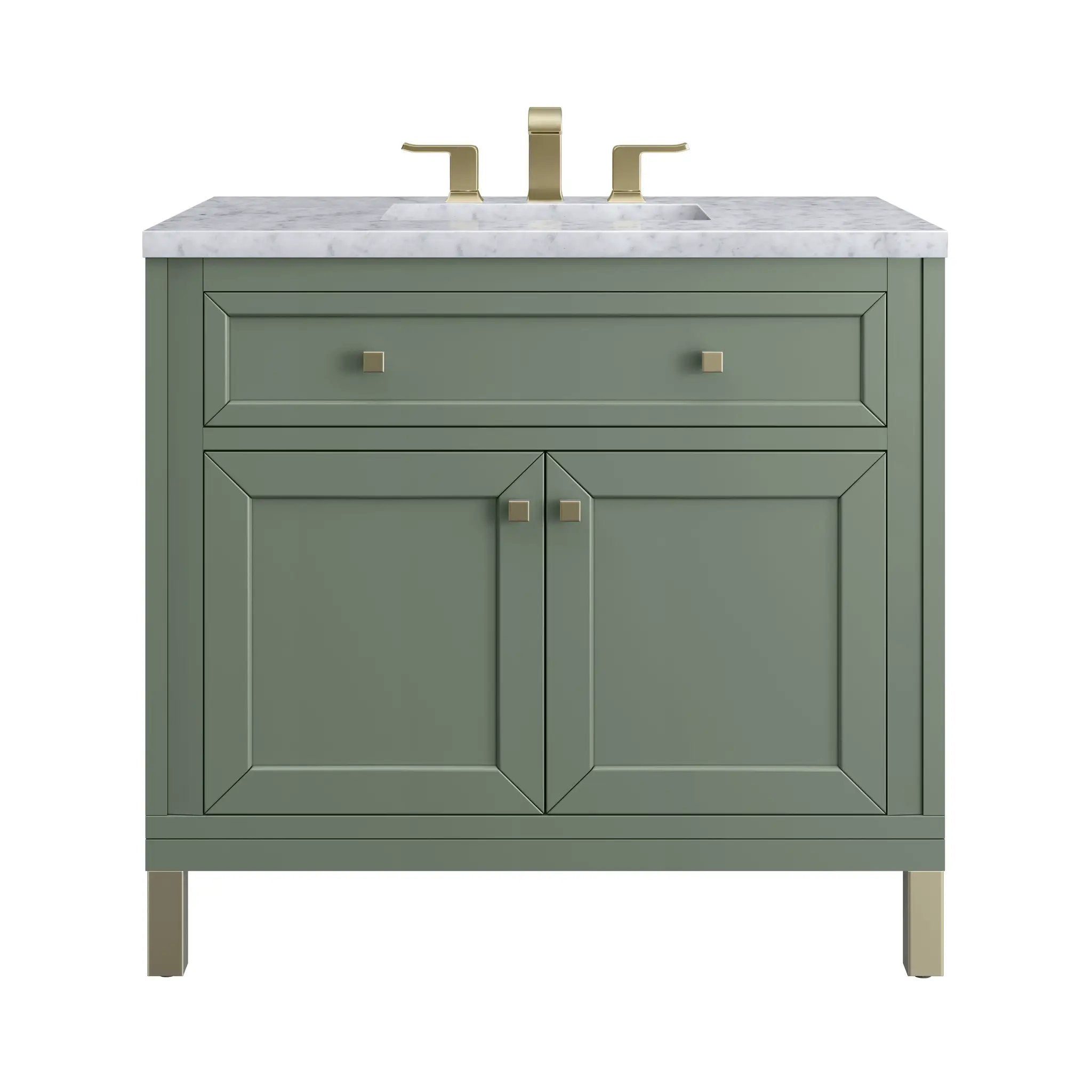 James Martin Chicago 36" Single Vanity Set - Smokey Celadon by James Martin Vanities