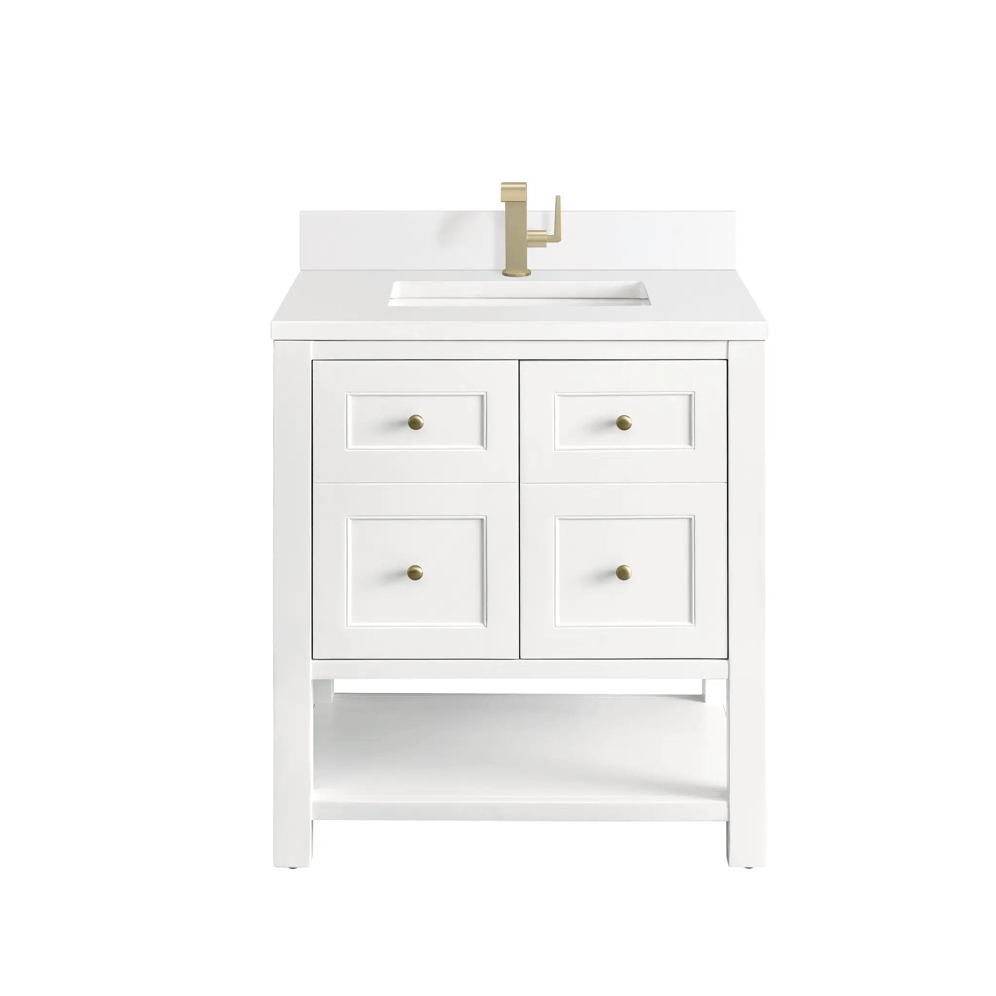 James Martin Breckenridge 30" Single Vanity Set - Bright White by James Martin Vanities