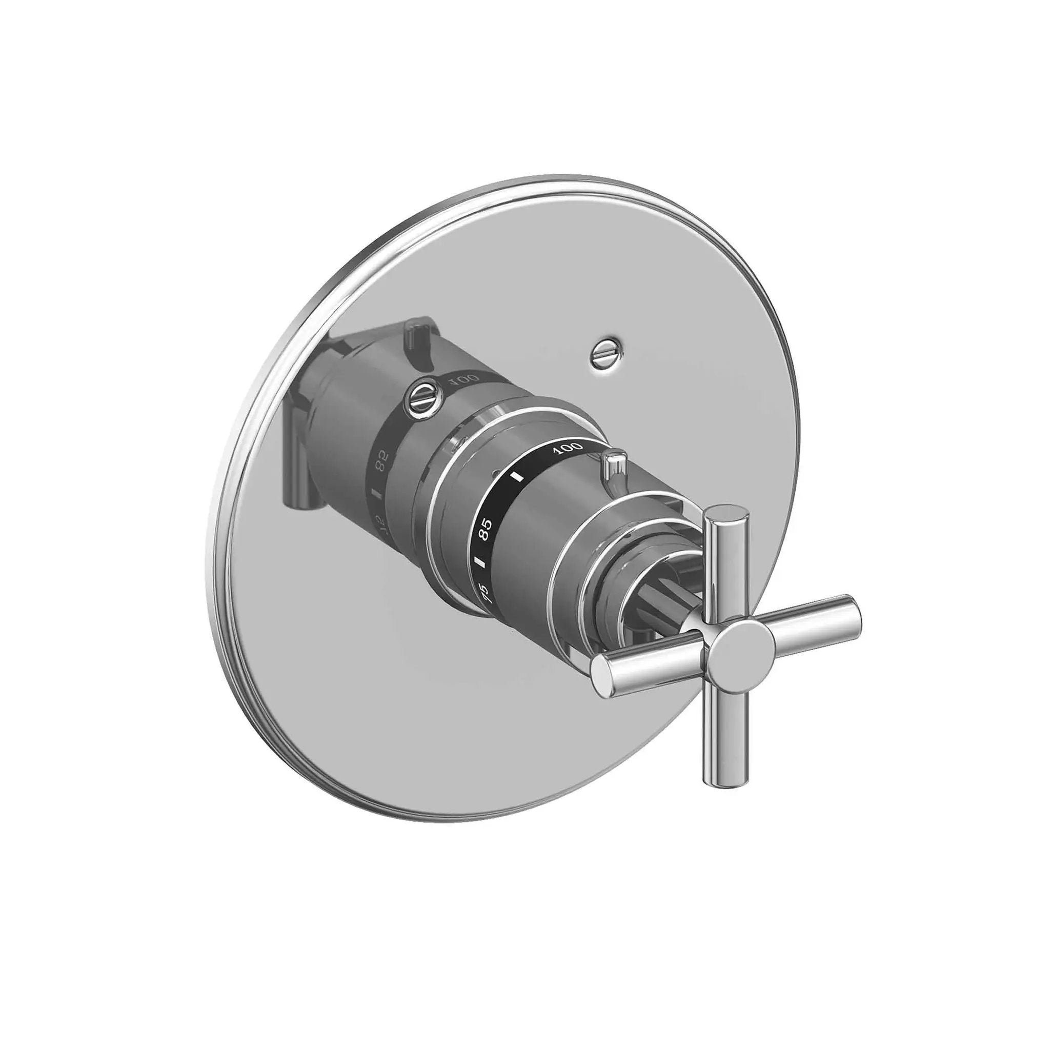 polished chrome thermostatic trim plate