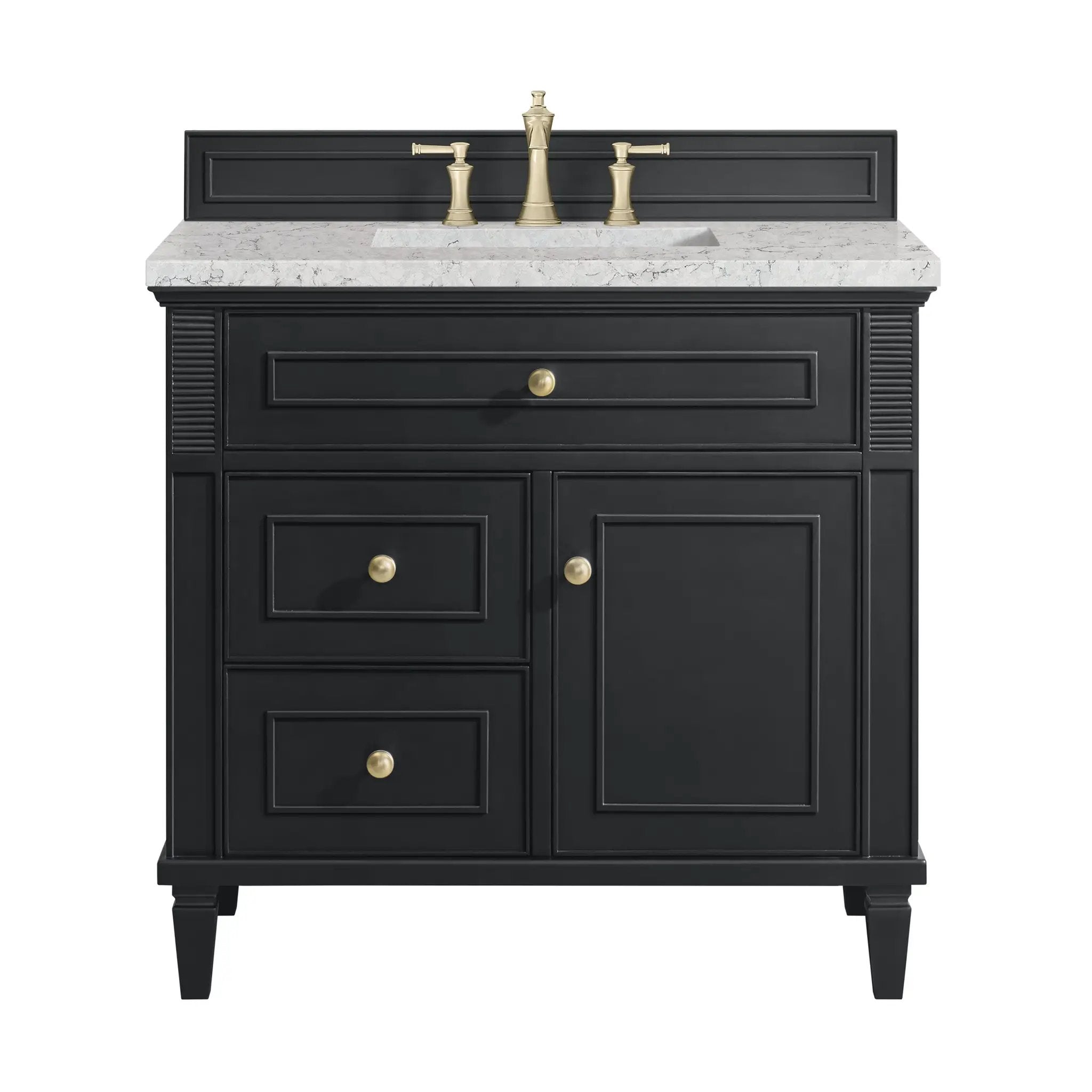 James Martin Lorelai 36" Single Vanity Set - Black Onyx by James Martin Vanities