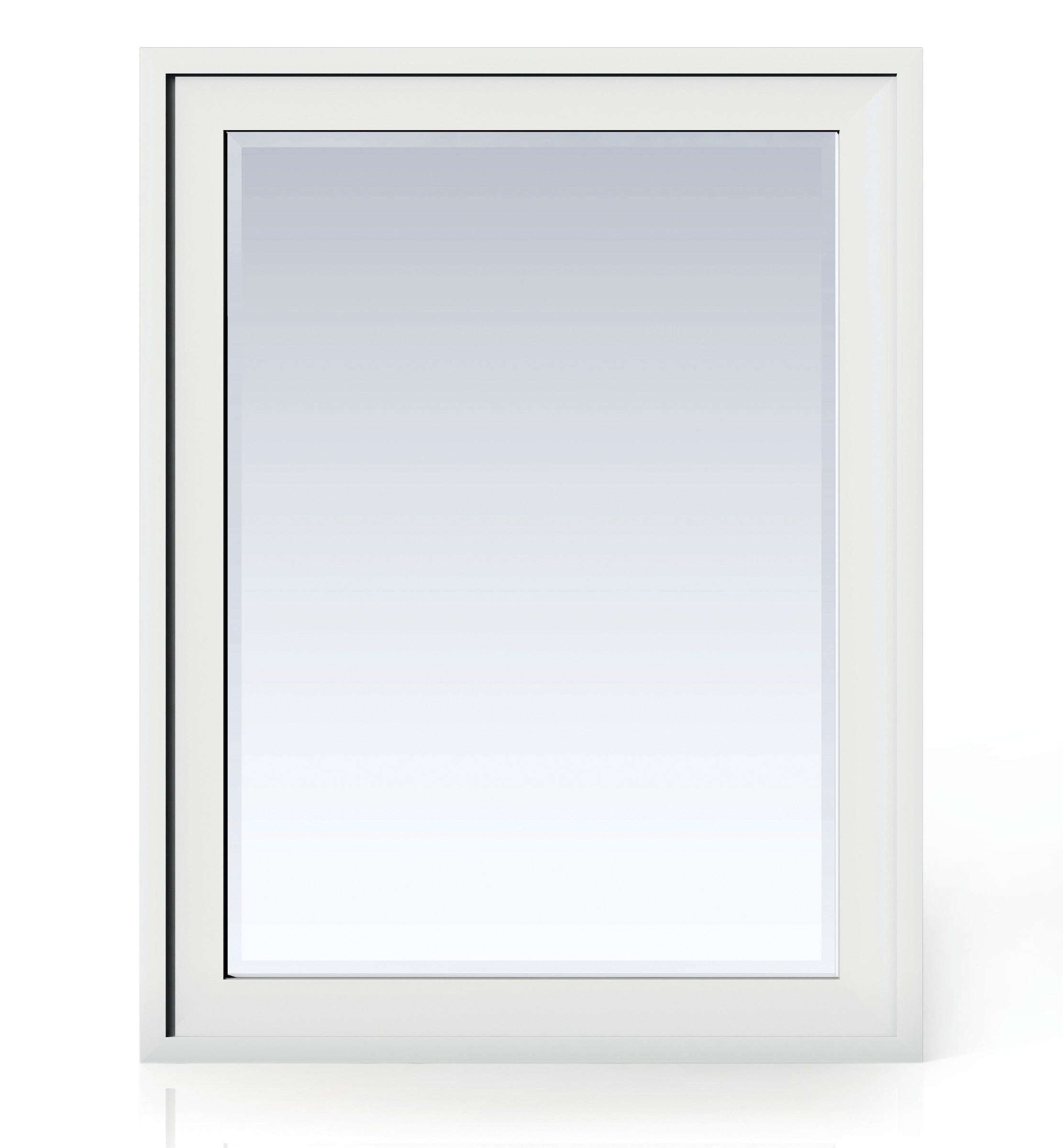 glossy white Rectangular Mirror