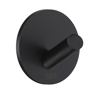 black matt stainless steel single hook