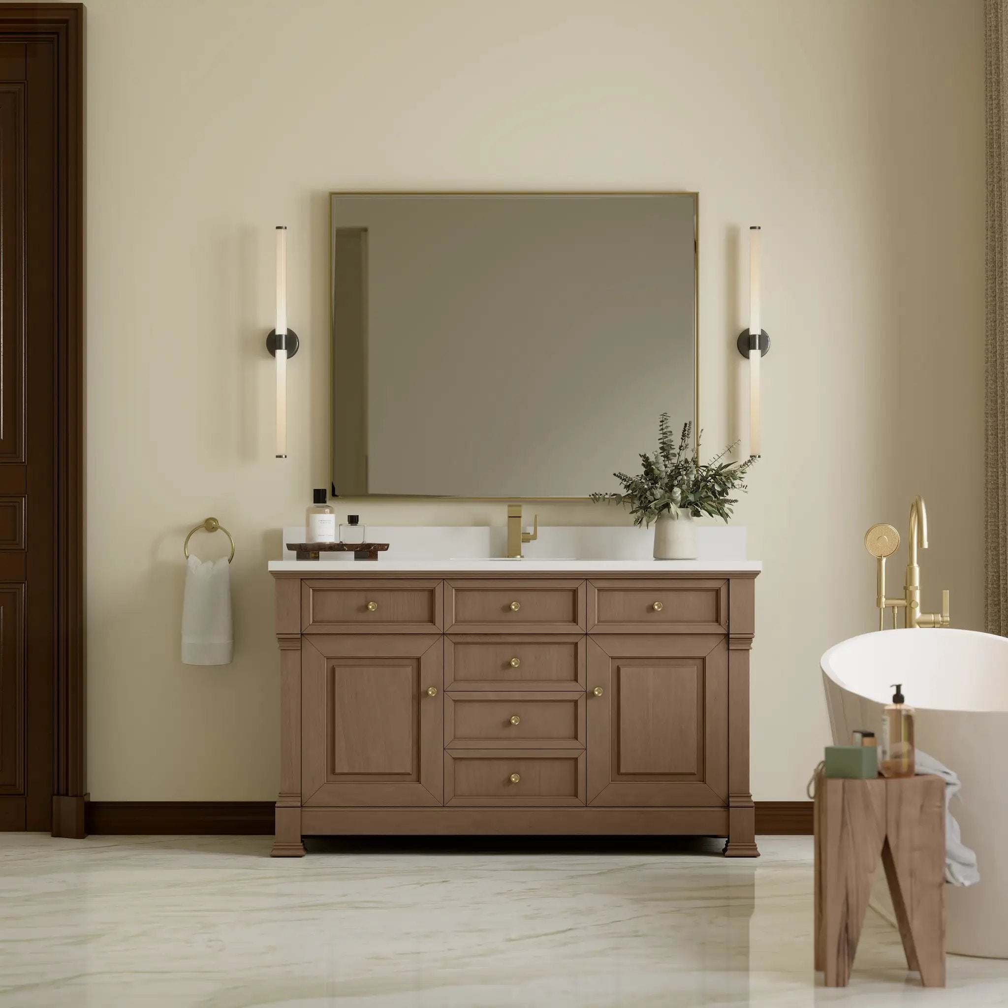 pecan vanity