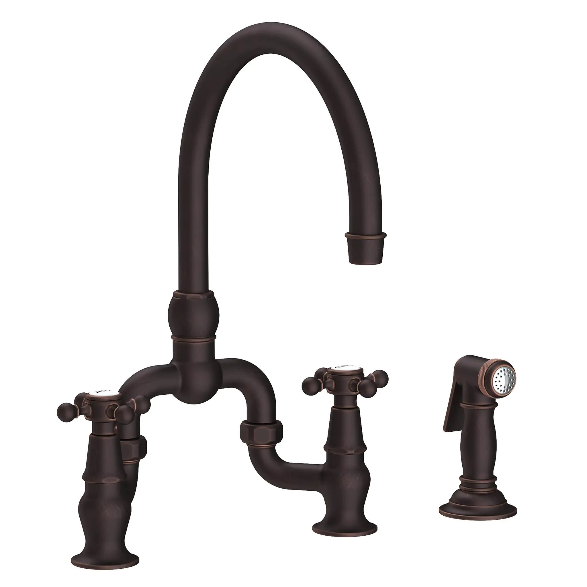 Newport Brass Chesterfield Kitchen Bridge Faucet with Side Spray by Newport Brass