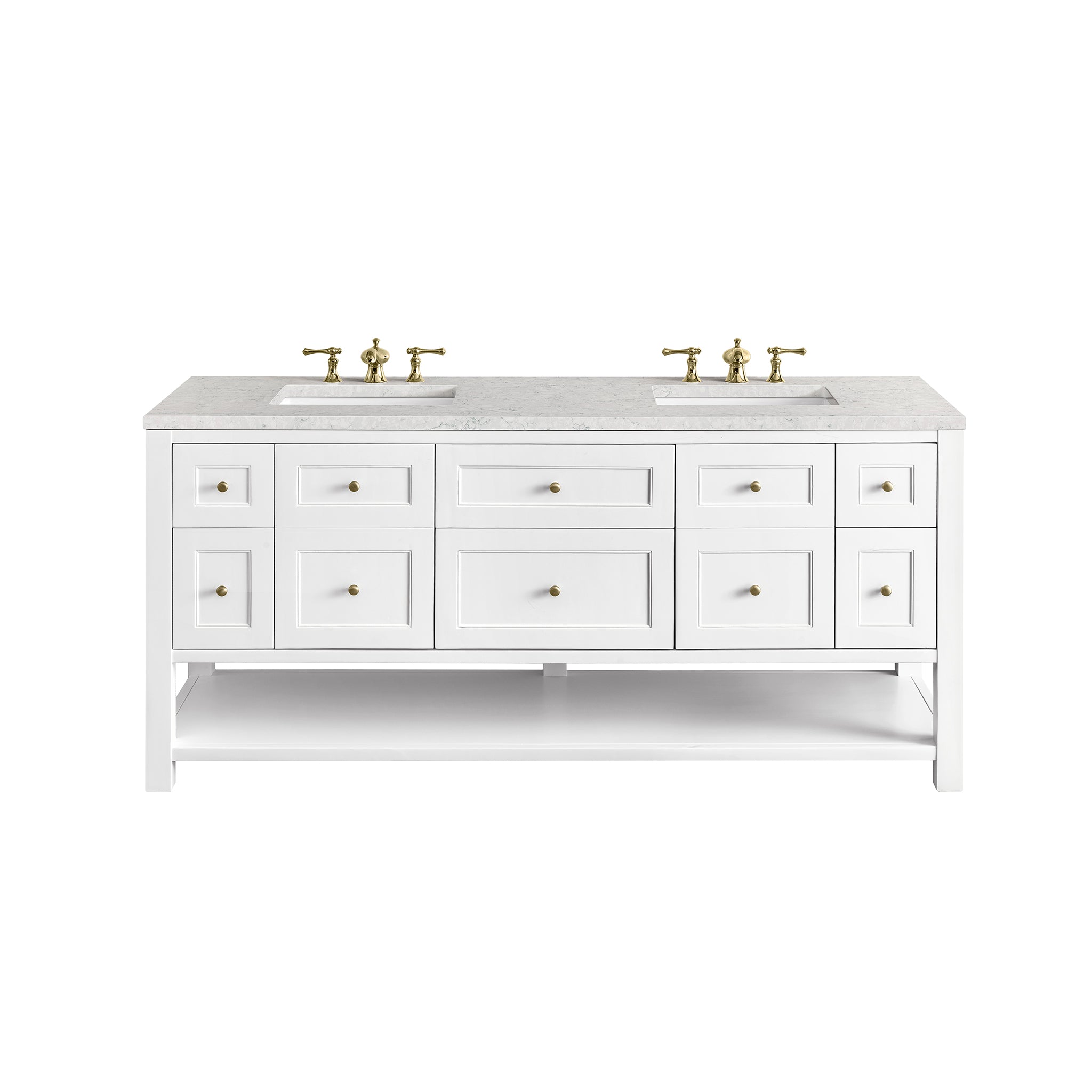 James Martin Vanities Breckenridge 72" Double Vanity - Bright White