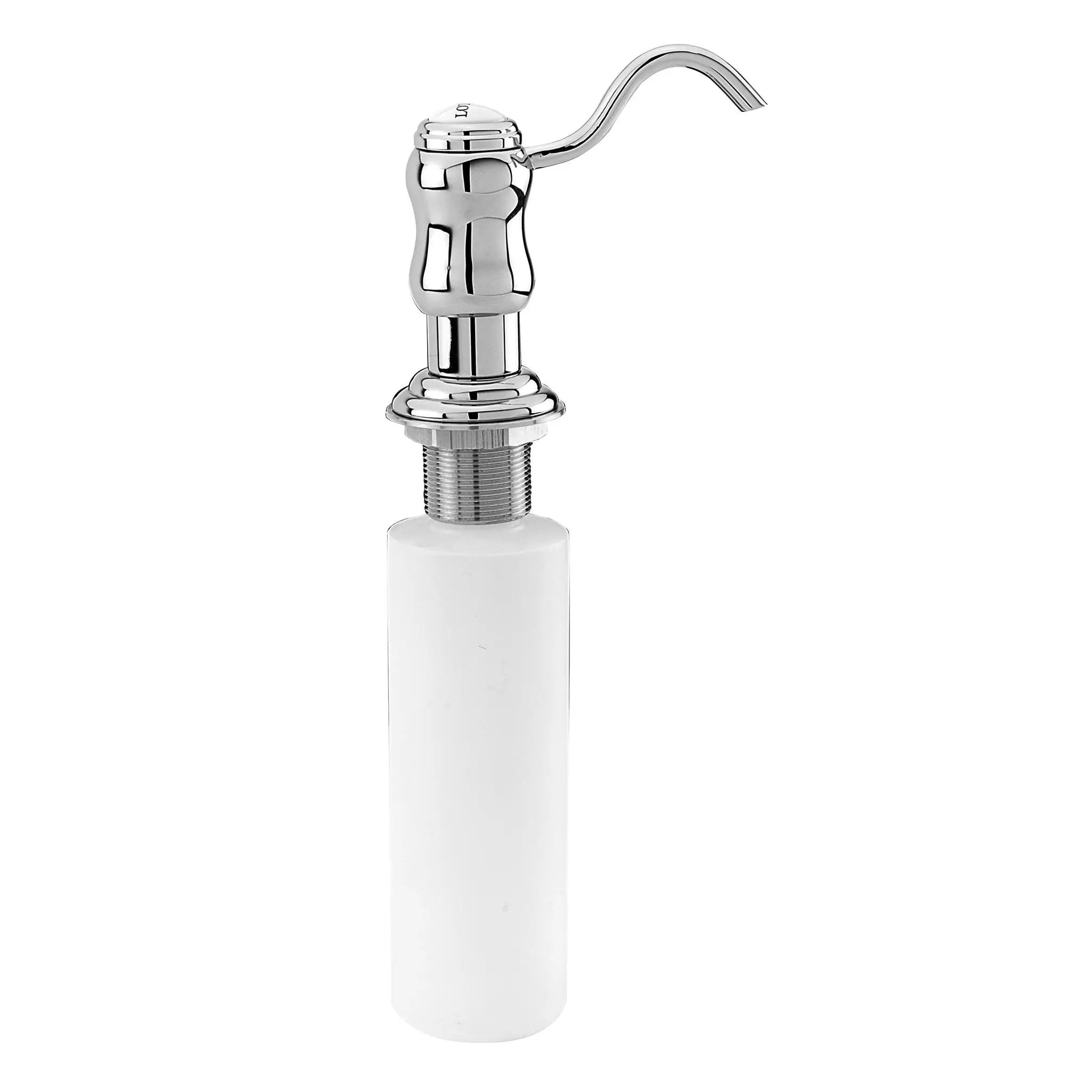 polished chrome soap dispenser