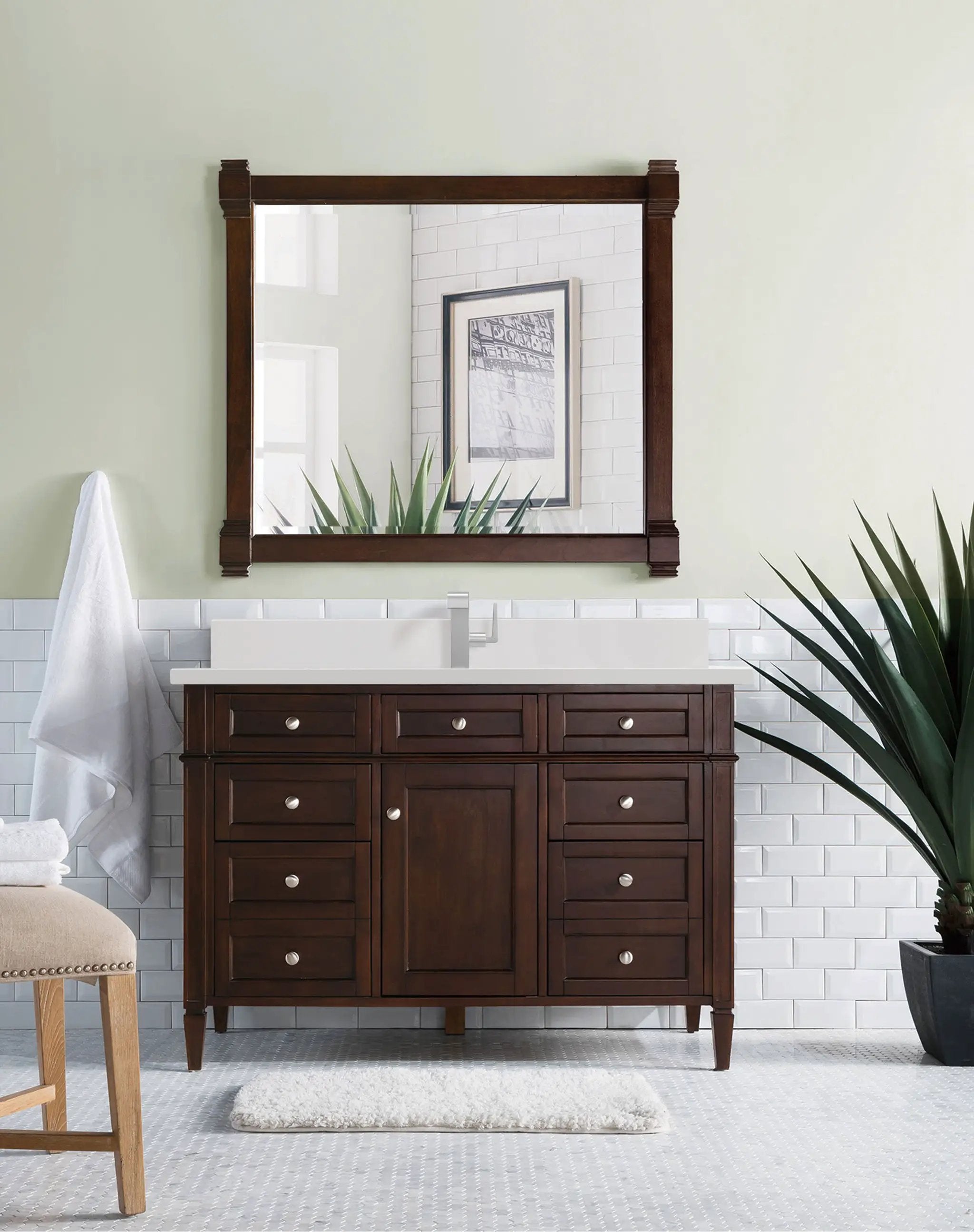 burnished mahogany vanity
