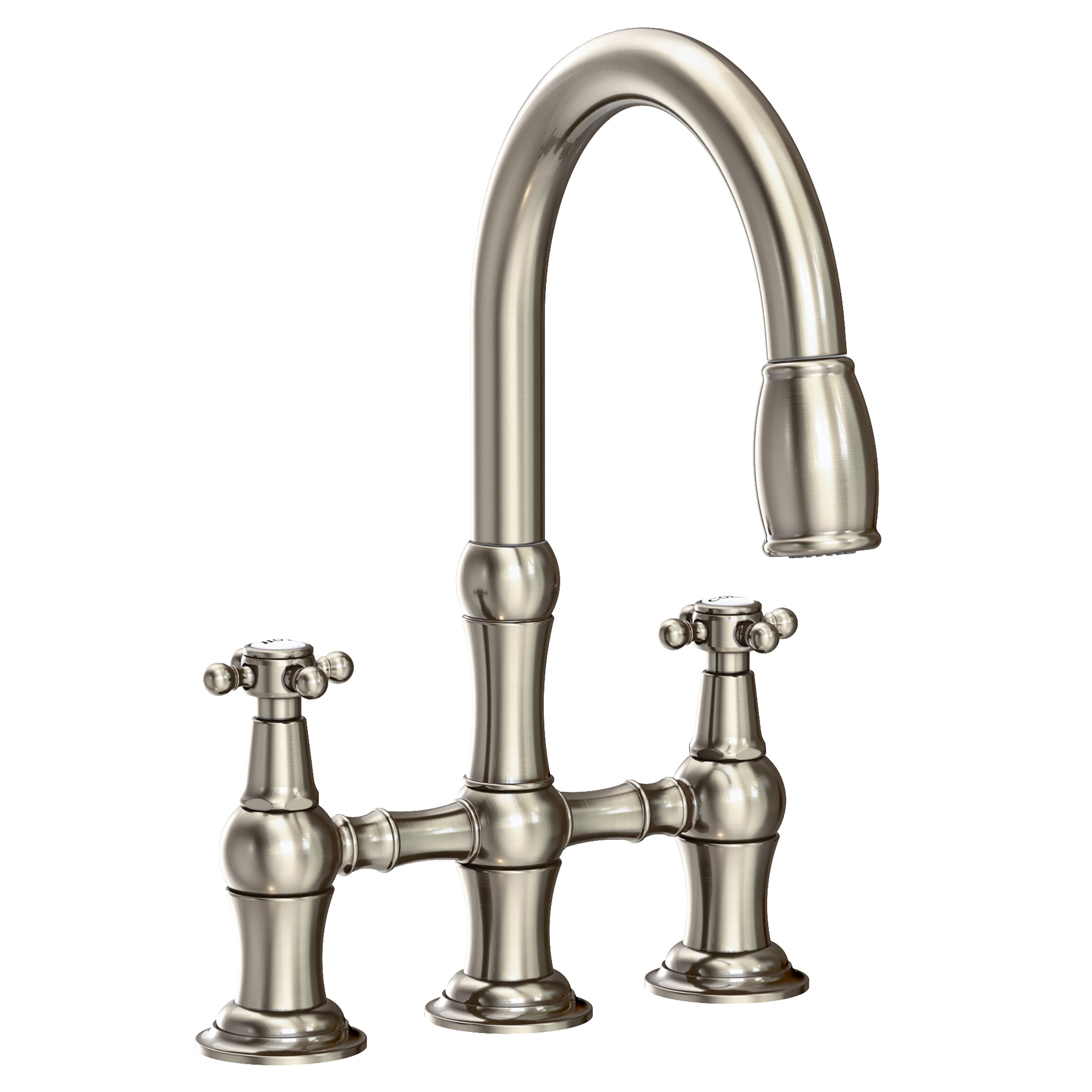 Newport Brass Chesterfield Kitchen Bridge Pull-Down Faucet