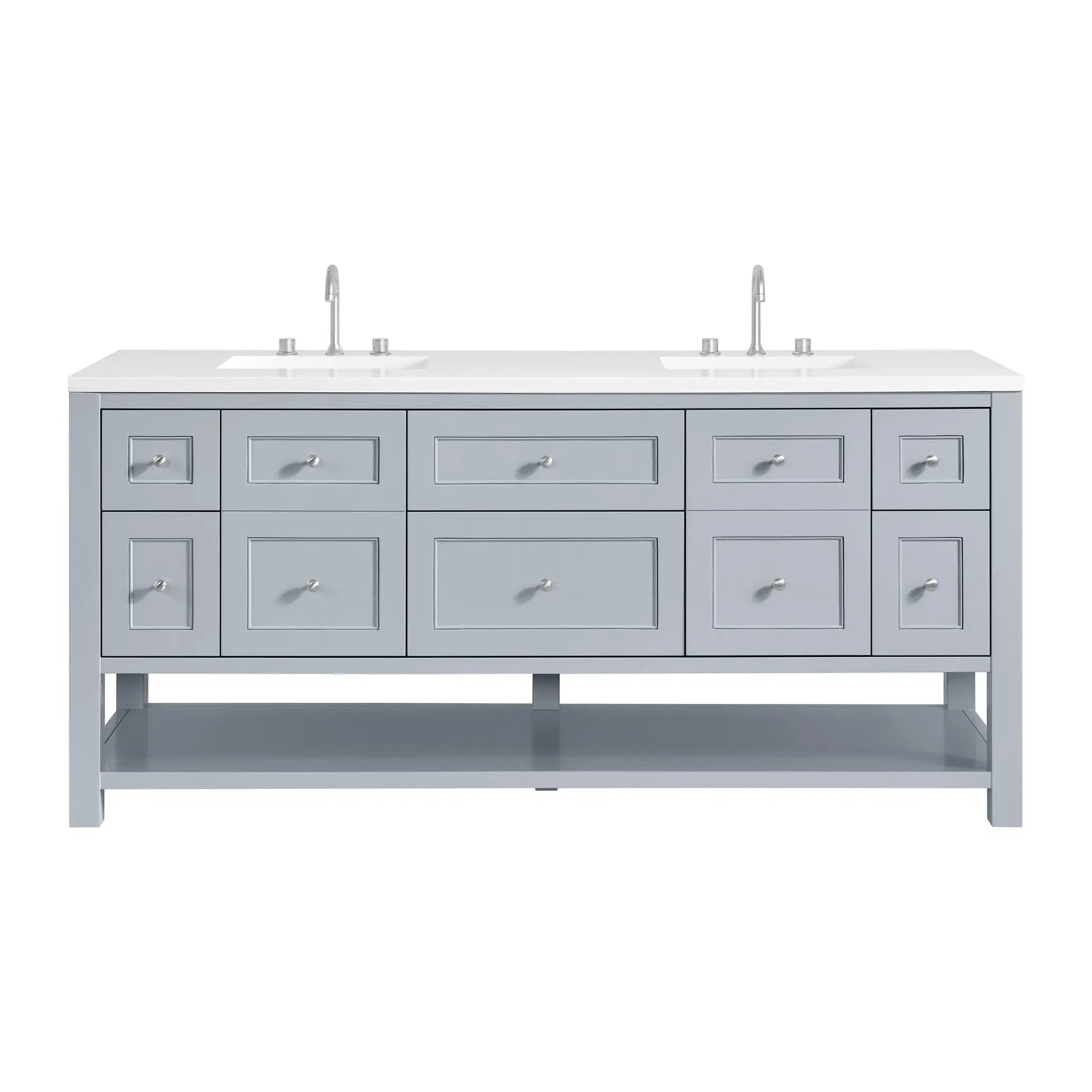 James Martin Breckenridge 72" Double Vanity Set - Serenity Blue by James Martin Vanities