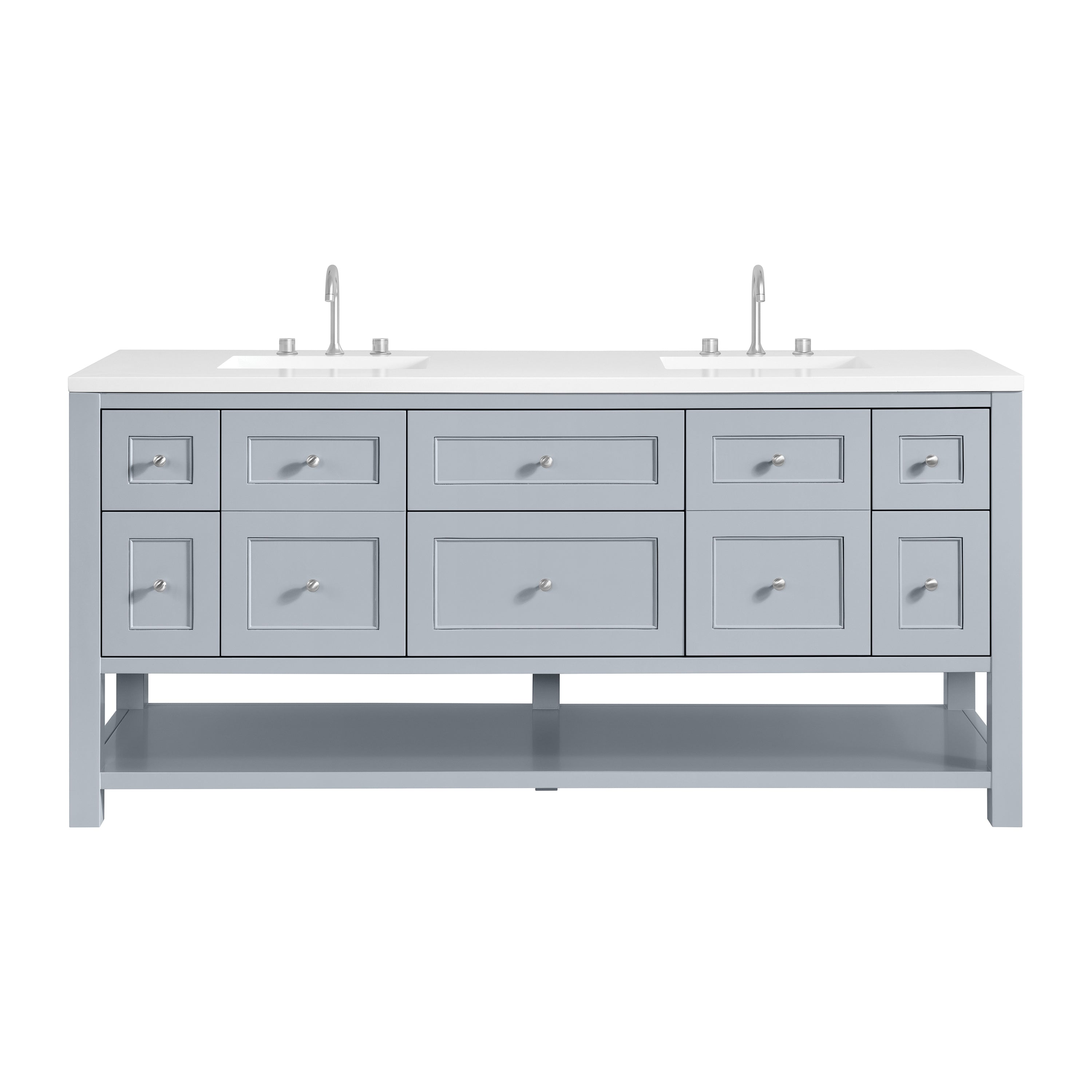 James Martin Vanities Breckenridge 72" Double Vanity - Serenity Blue