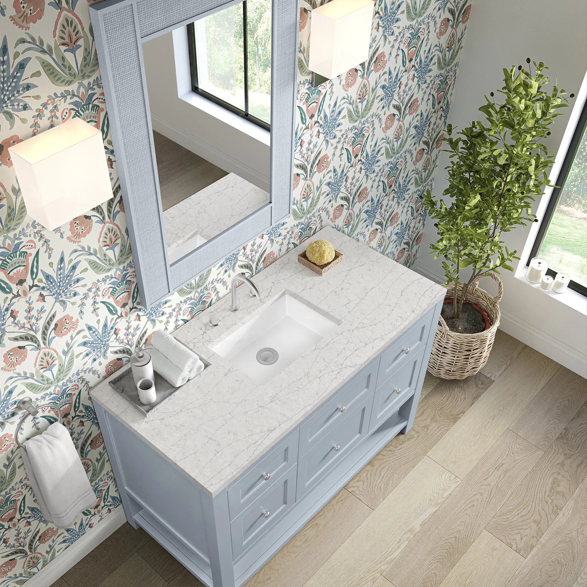 serenity blue vanity
