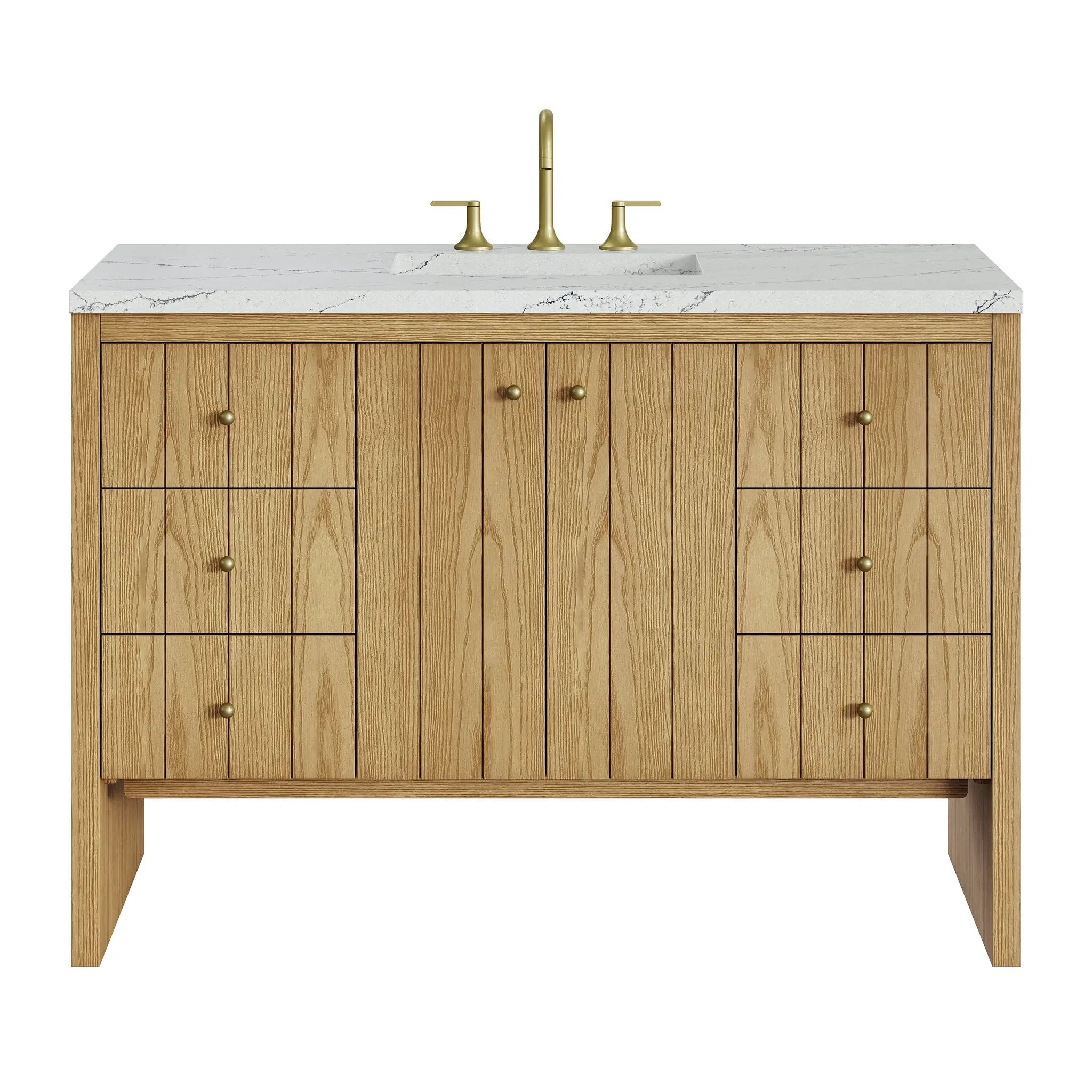James Martin Hudson 48" Single Vanity Set - Light Natural Oak by James Martin Vanities