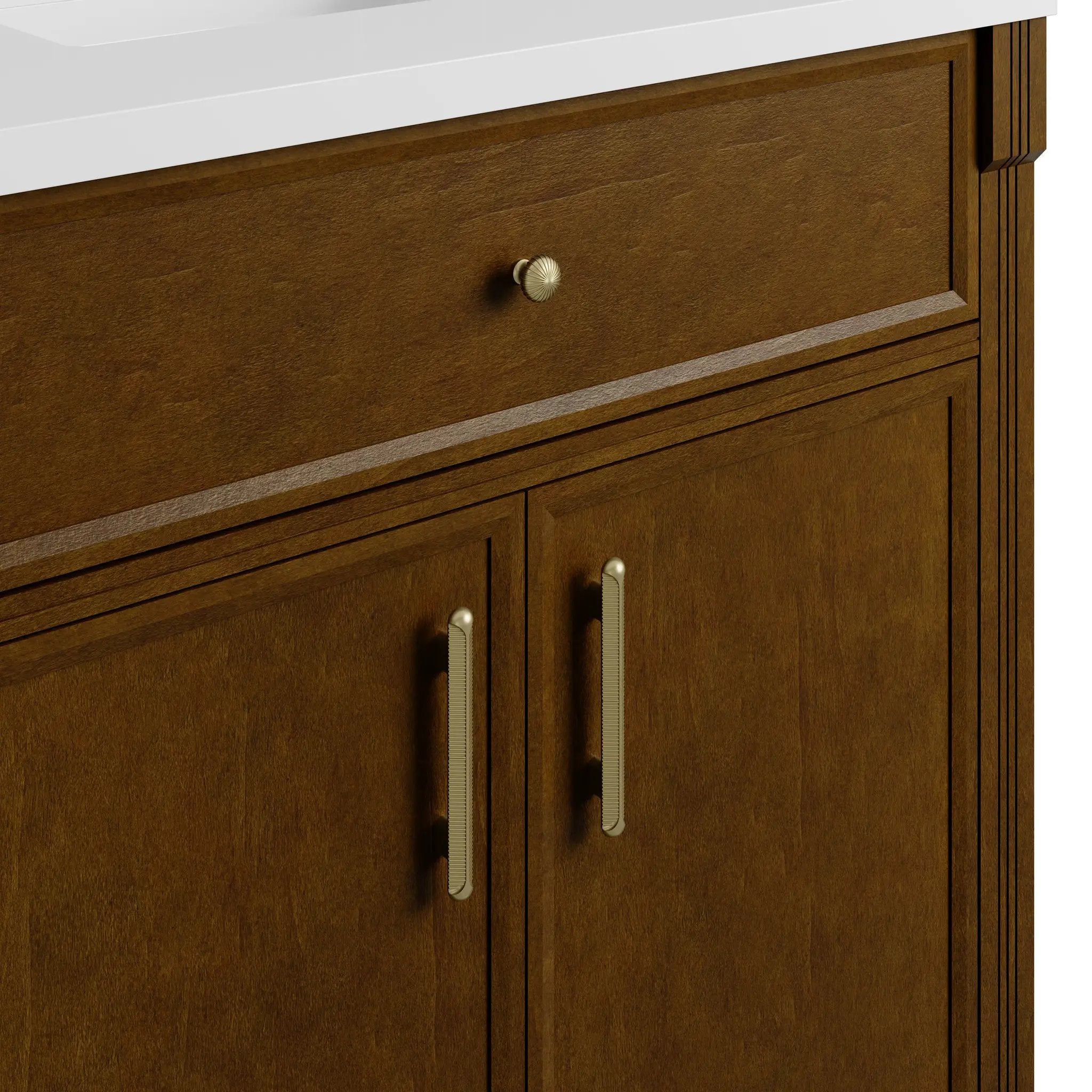 honey oak vanity