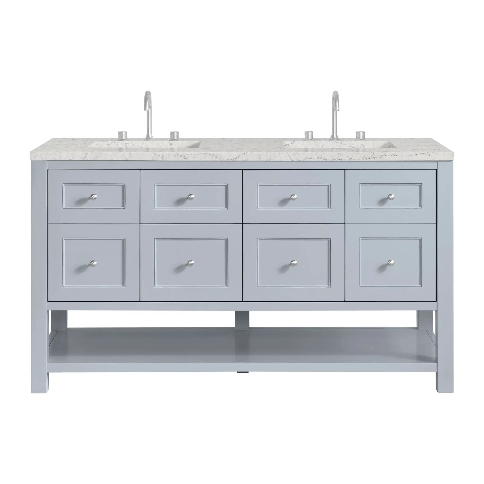 James Martin Breckenridge 60" Double Vanity Set - Serenity Blue by James Martin Vanities