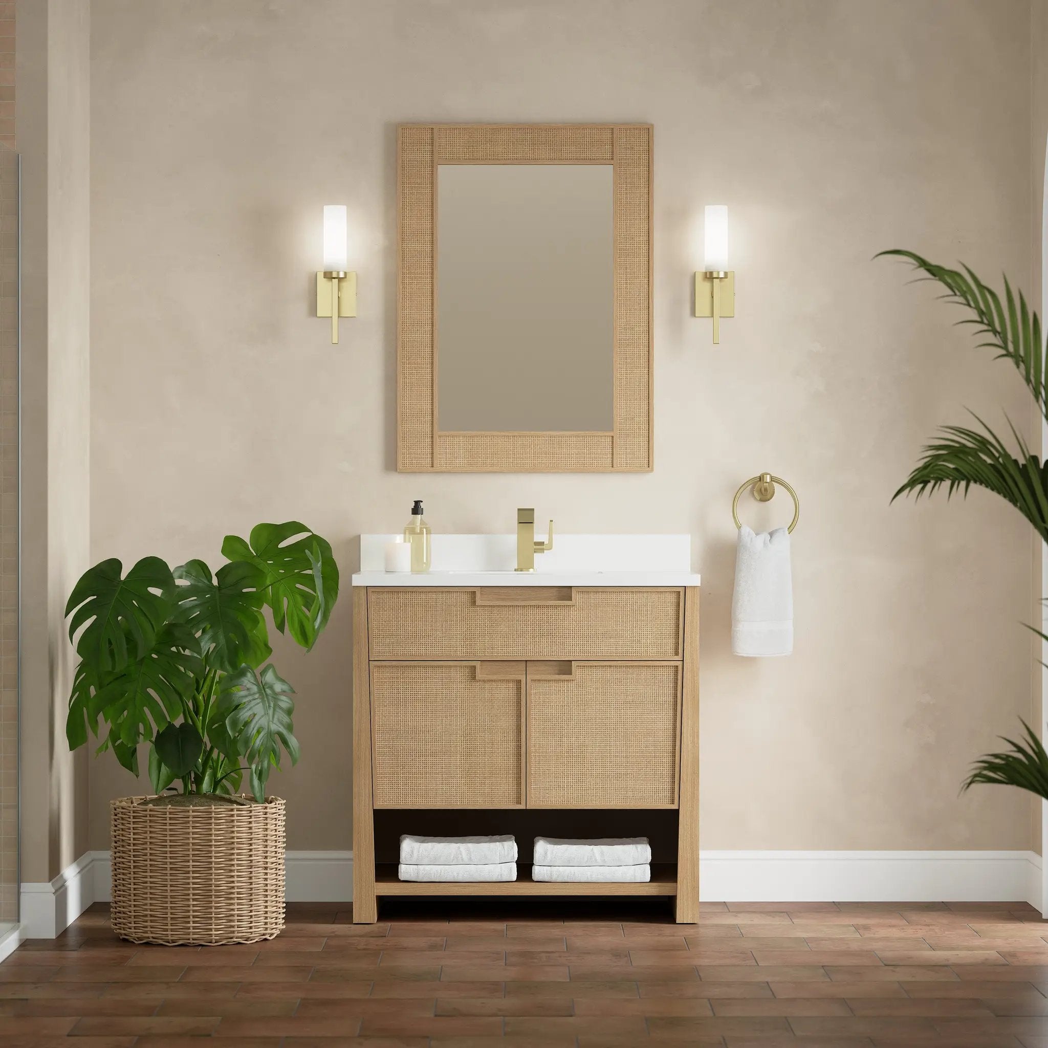 seaside oak vanity