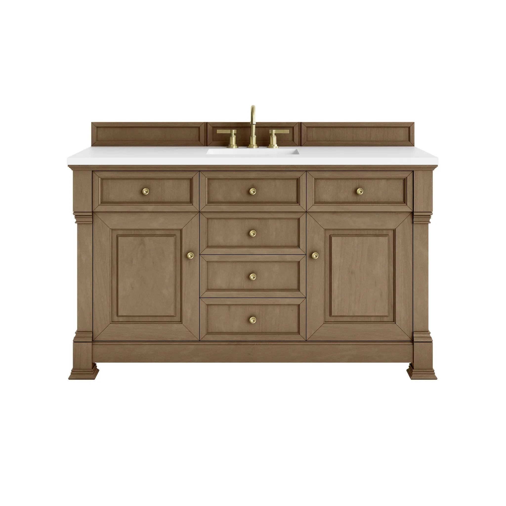 James Martin Brookfield 60" Single Vanity Set - Pecan by James Martin Vanities