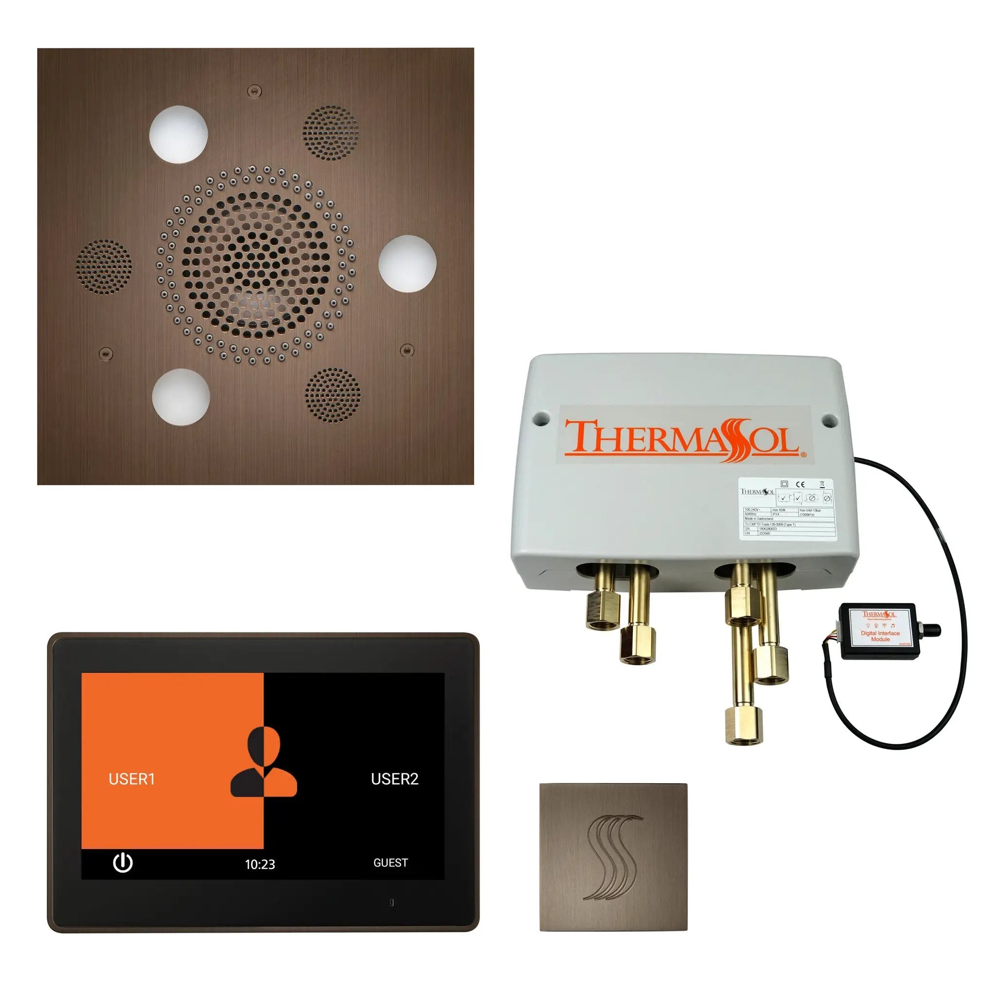 Thermasol The Total Wellness Package with 10" ThermaTouch Trim Upgraded Square by Thermasol