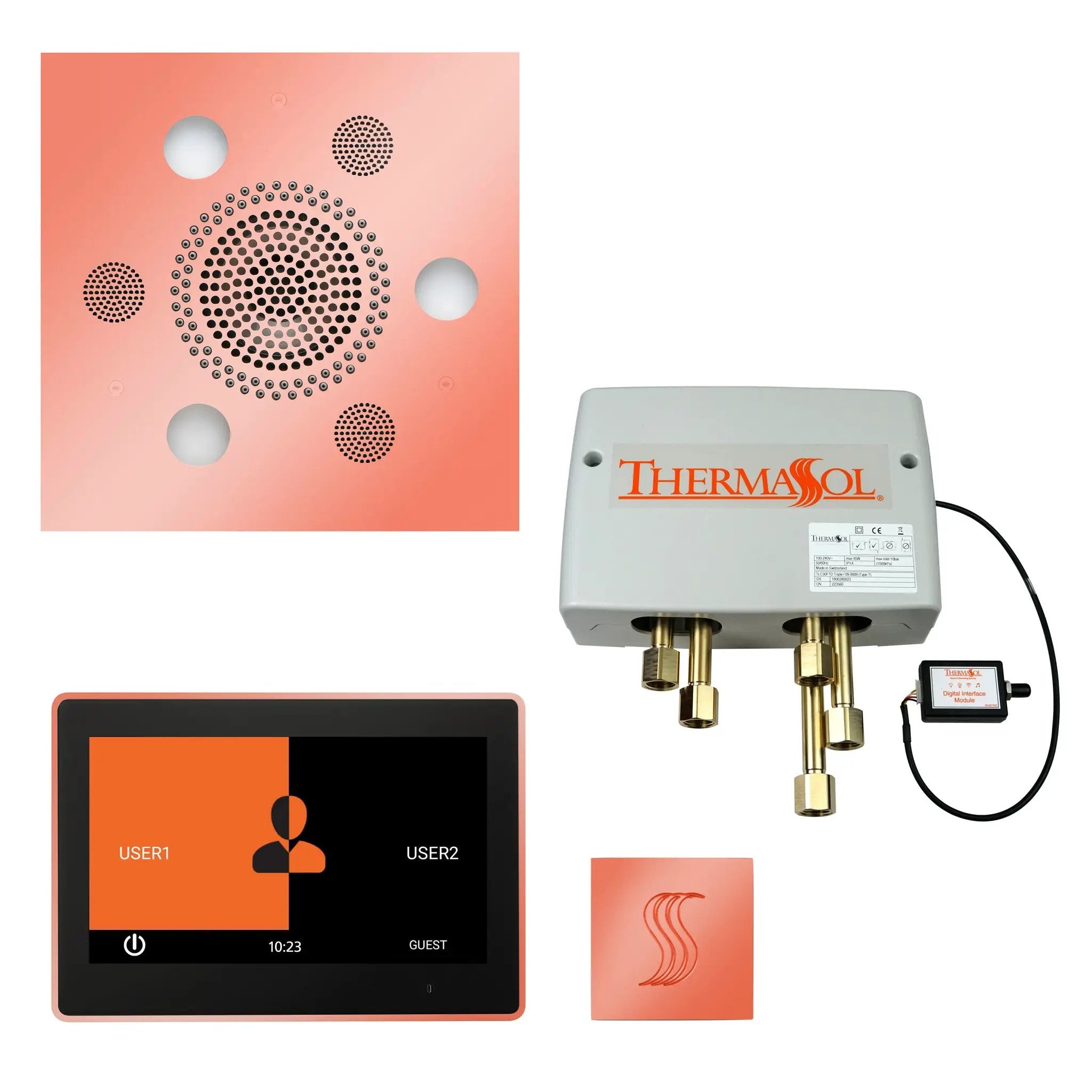 Thermasol The Total Wellness Package with 10" ThermaTouch Trim Upgraded Square by Thermasol