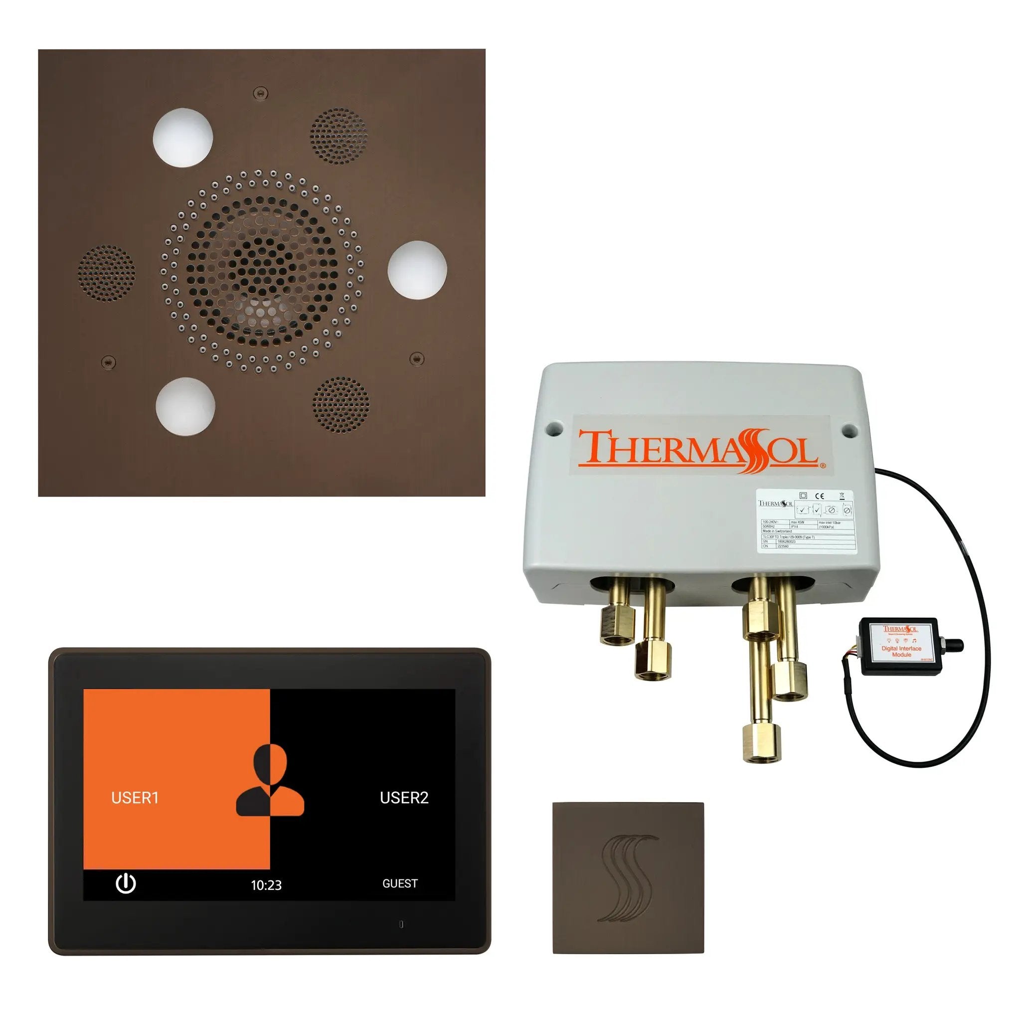Thermasol The Total Wellness Package with 10" ThermaTouch Trim Upgraded Square by Thermasol