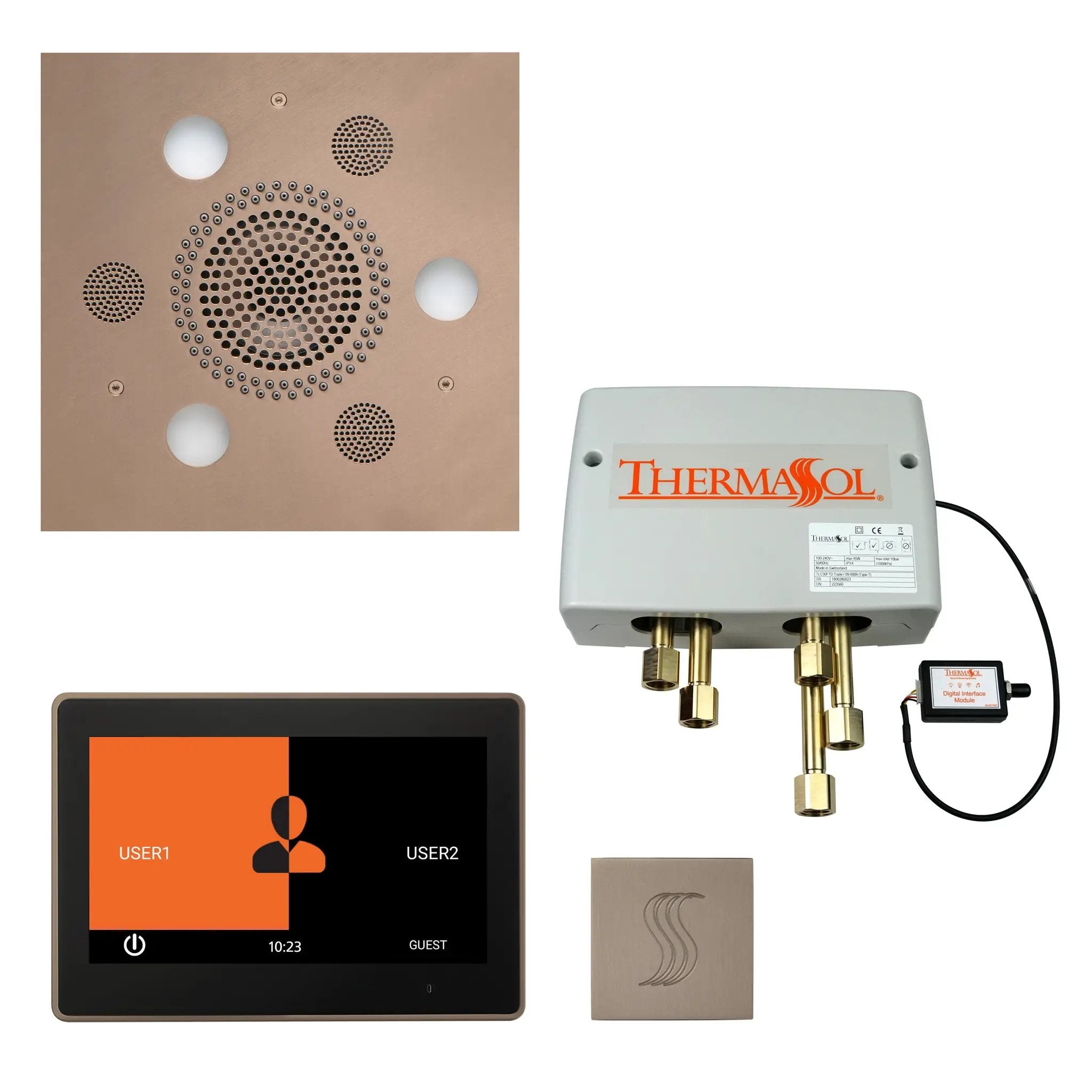 Thermasol The Total Wellness Package with 10" ThermaTouch Trim Upgraded Square by Thermasol