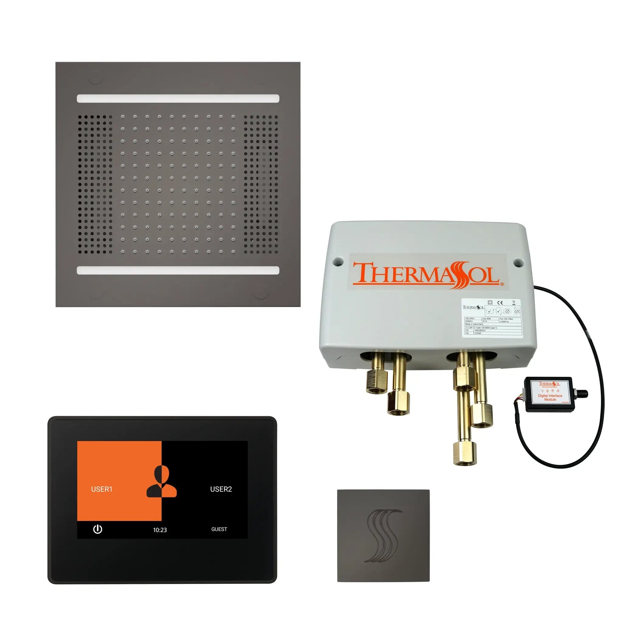 Thermasol The Total Wellness Hydrovive14 Package with 7" ThermaTouch and Square by Thermasol