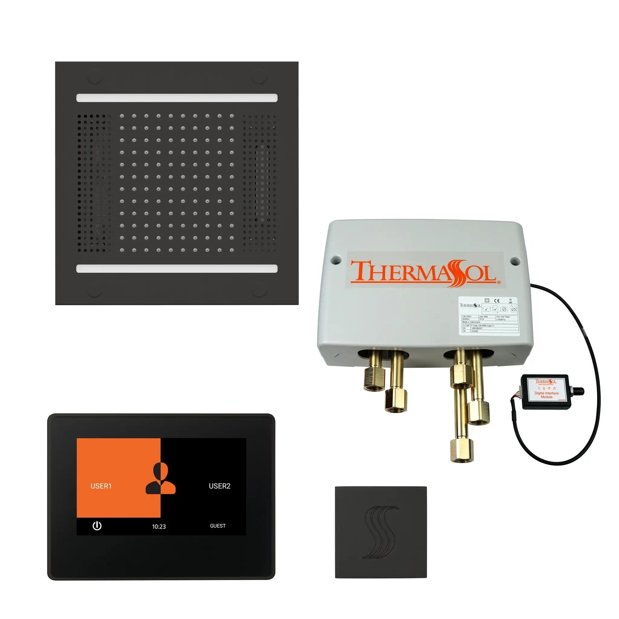 Thermasol The Total Wellness Hydrovive14 Package with 7" ThermaTouch and Square by Thermasol