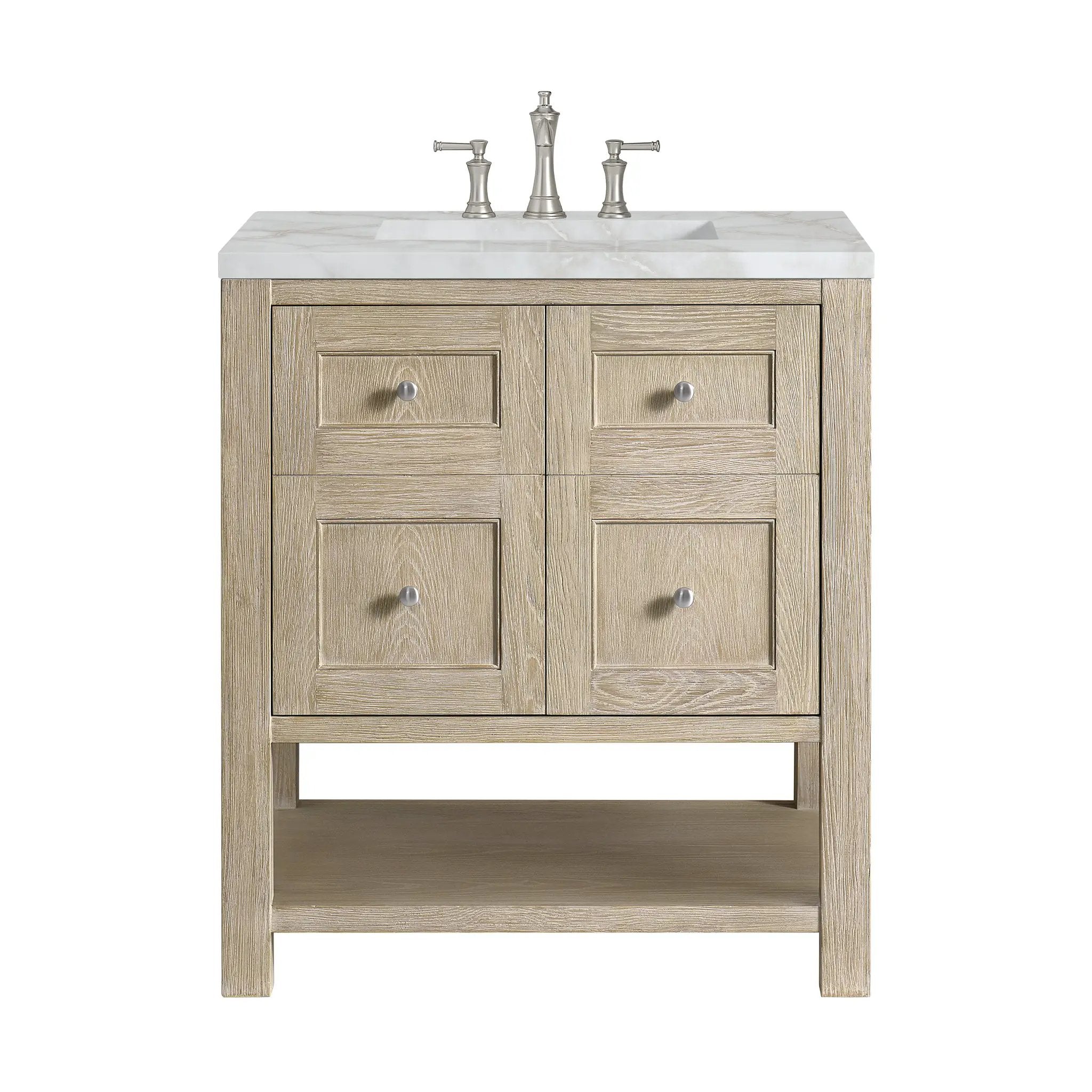 James Martin Breckenridge 30" Single Vanity Set - Whitewashed Oak by James Martin Vanities