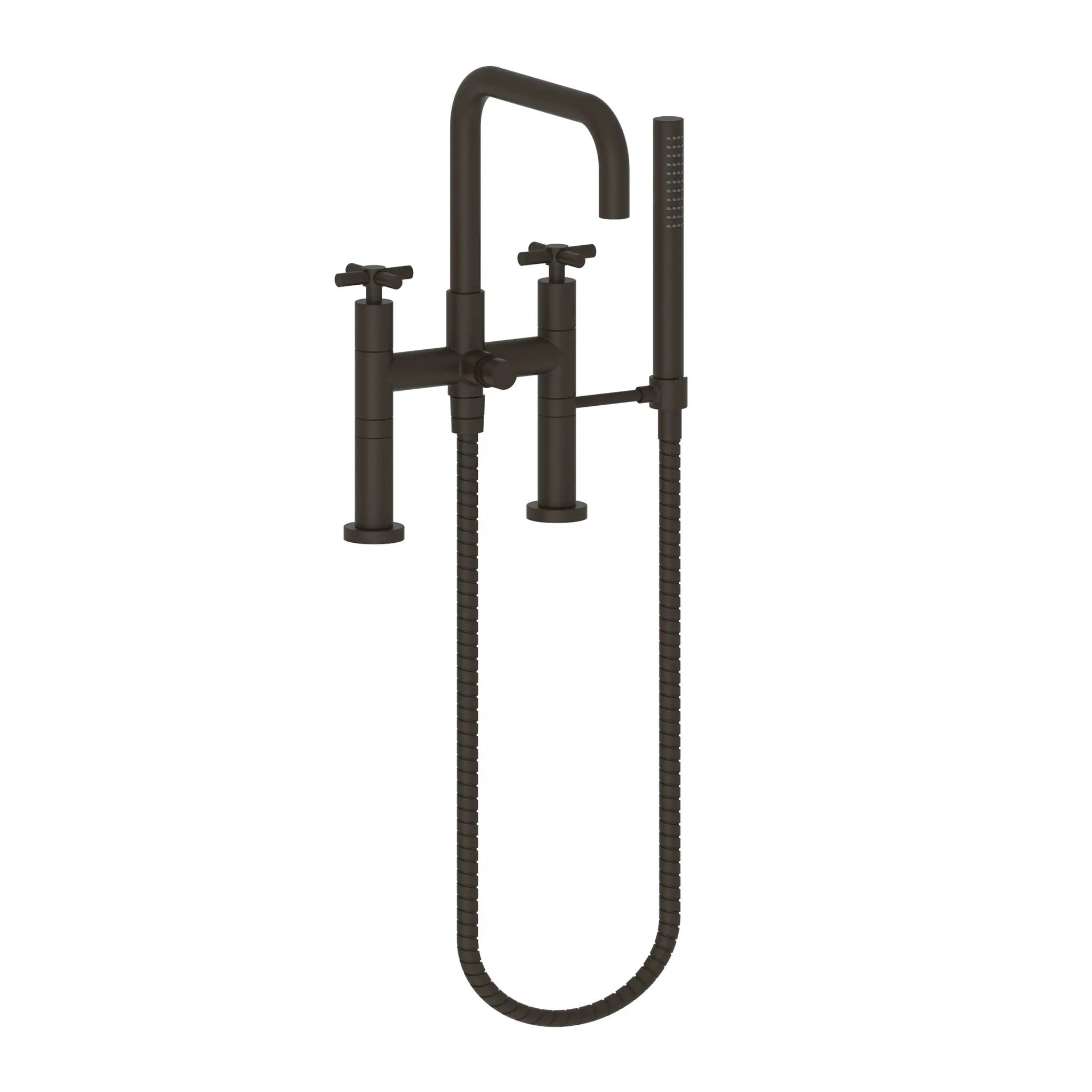 Newport Brass East Square Exposed Tub & Hand Shower Set - Deck Mount by Newport Brass