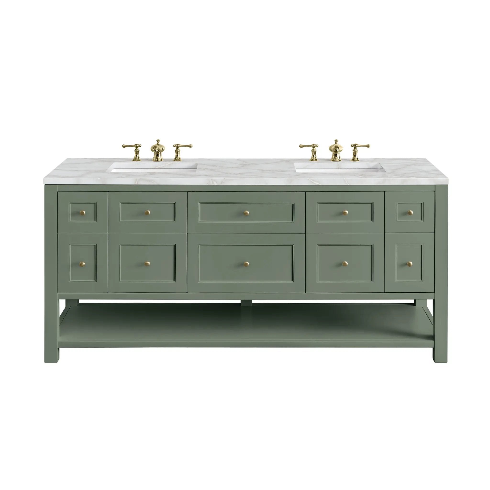James Martin Breckenridge 72" Double Vanity Set - Smokey Celadon by James Martin Vanities