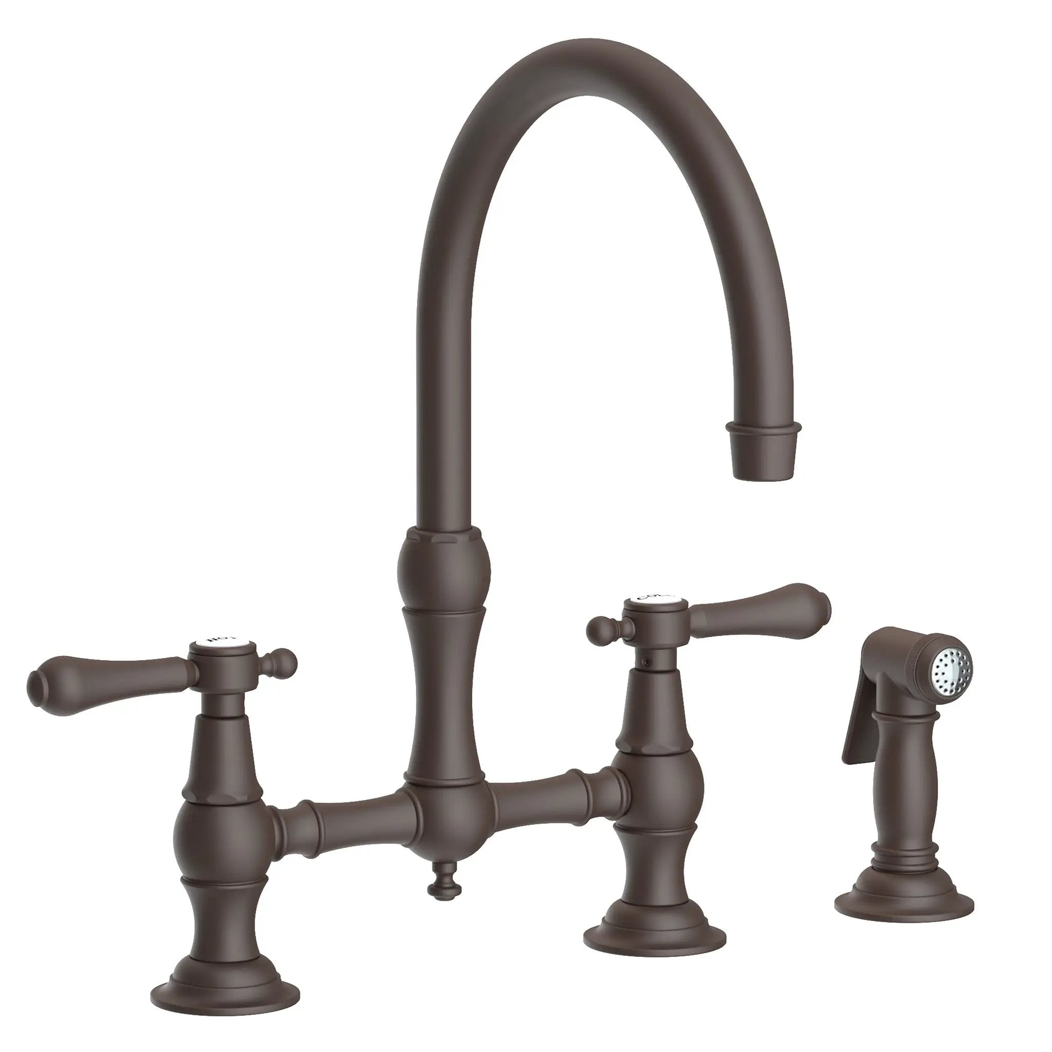 Newport Brass Chesterfield Kitchen Bridge Faucet with Side Spray by Newport Brass