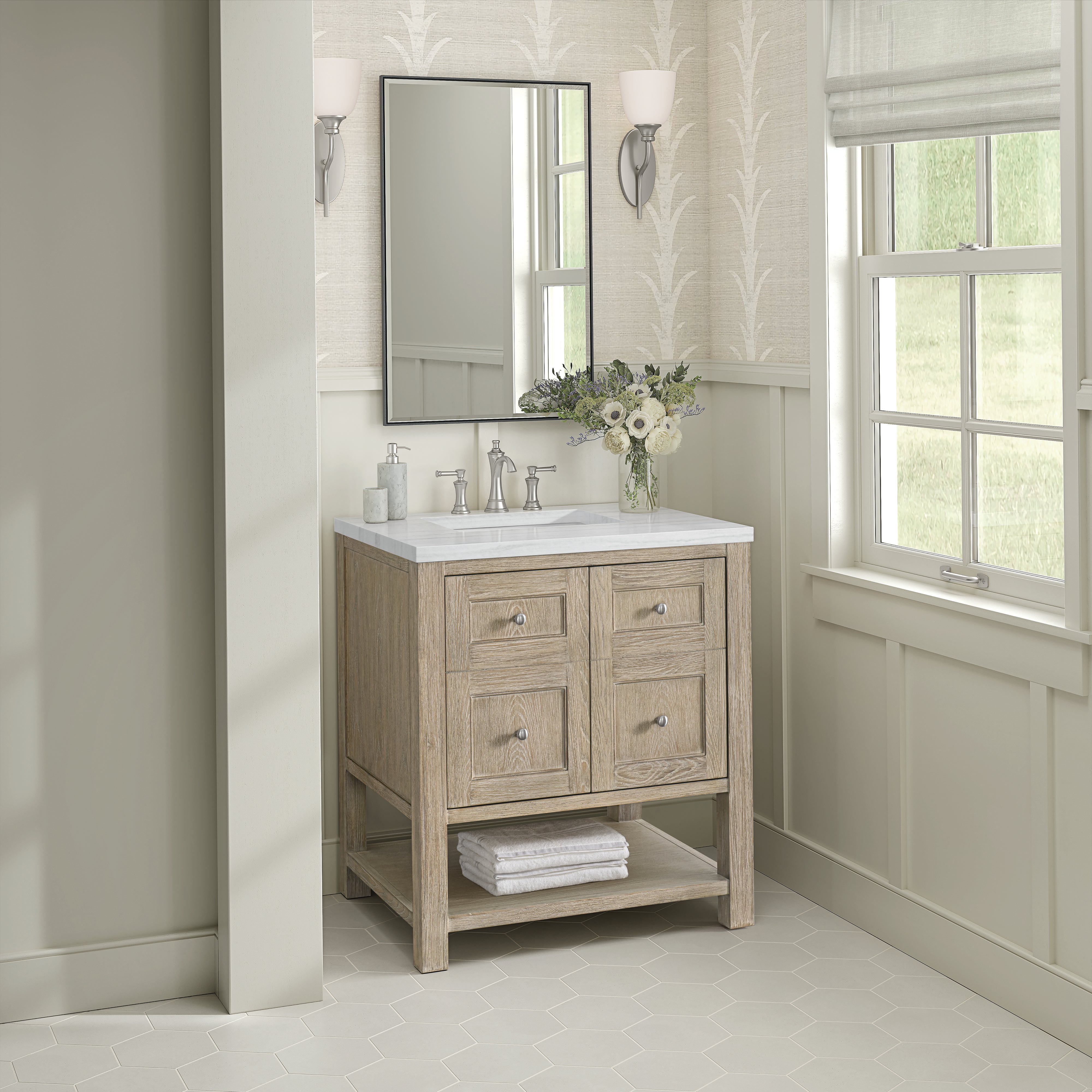 arctic fall solid surface top vanity