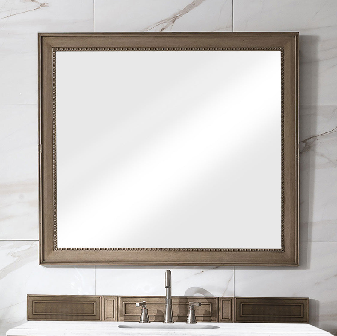 burnished mahogany rectangular mirror