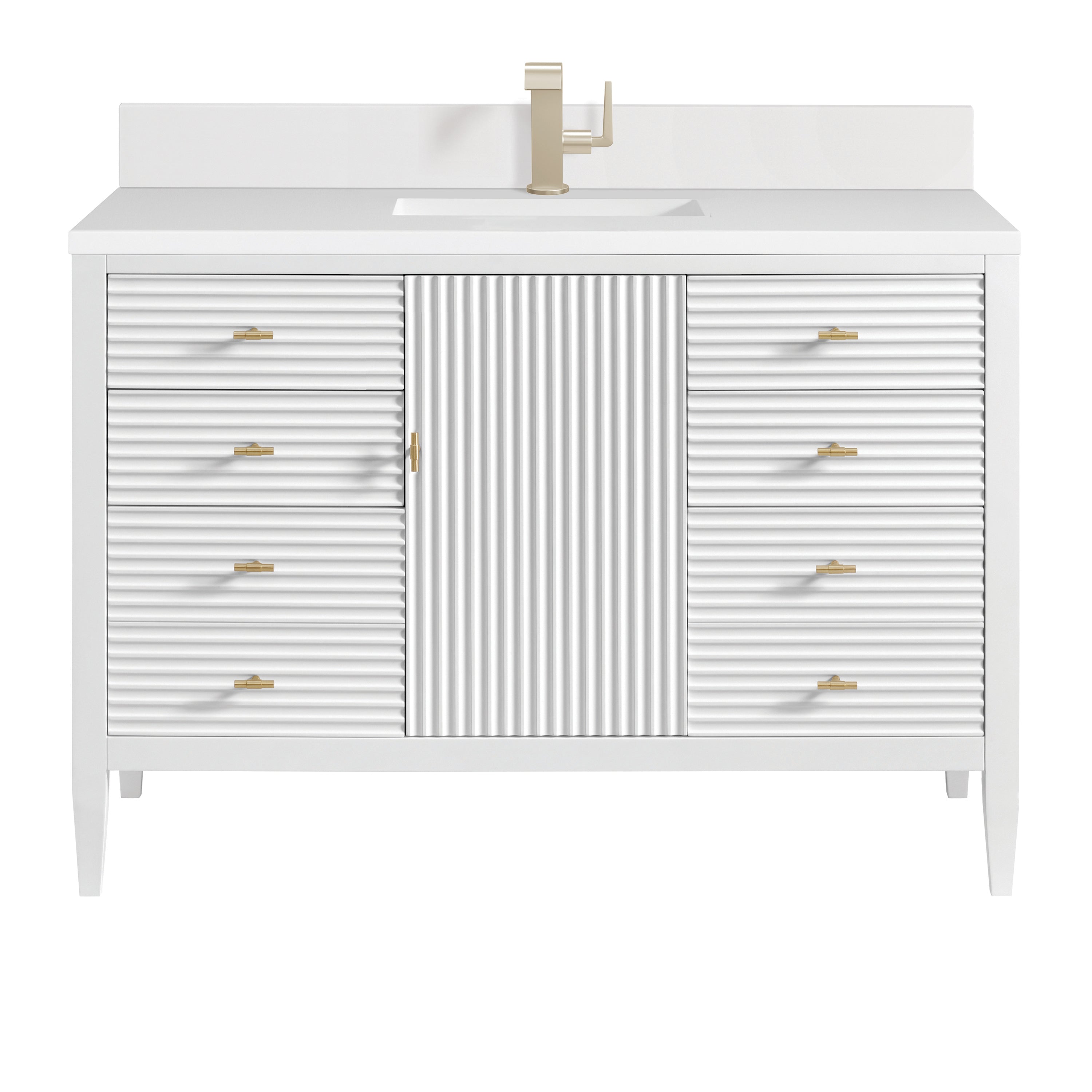 James Martin Vanities Myrrin 48" Vanity - Bright White