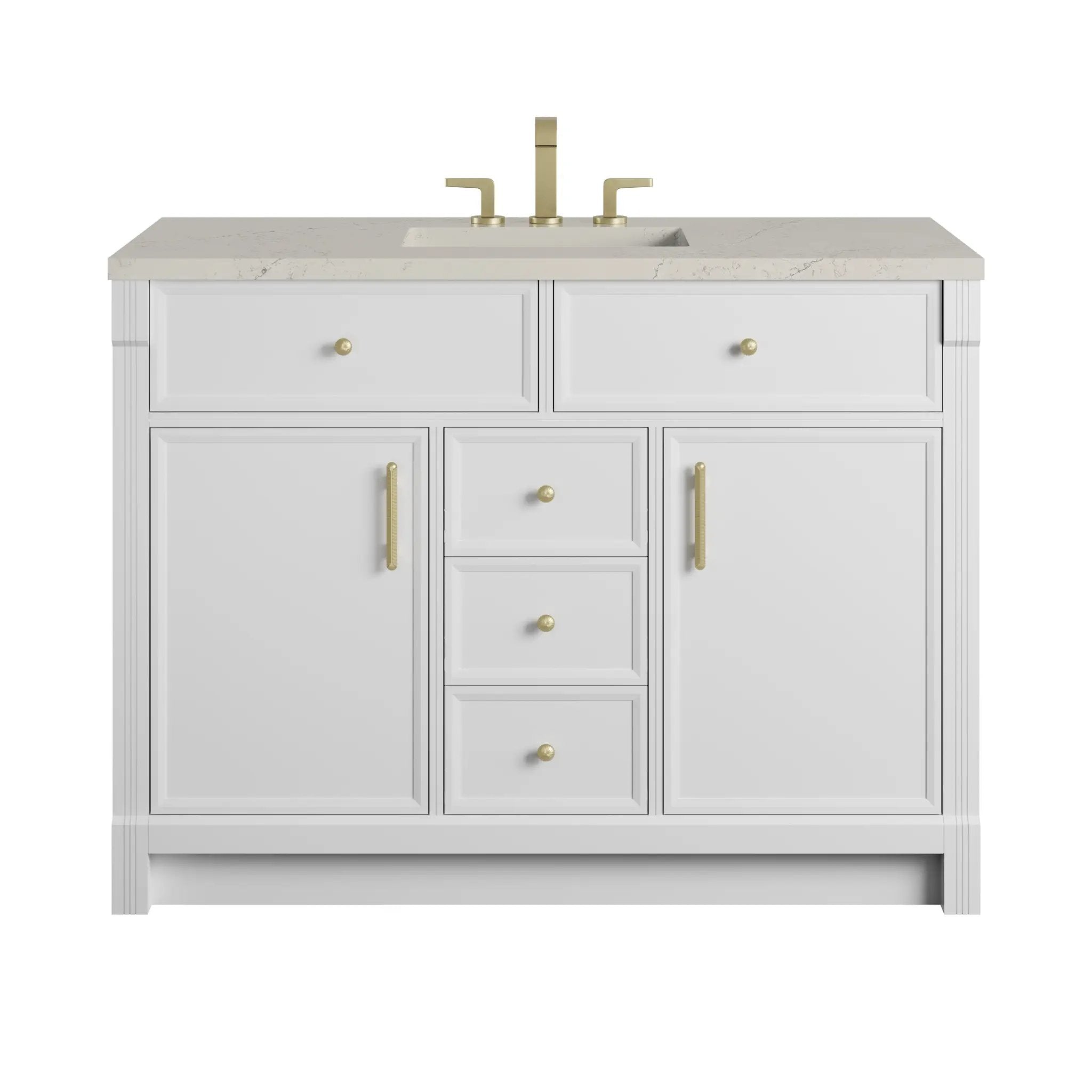James Martin Bellshire 48" Single Vanity Set - Bright White by James Martin Vanities
