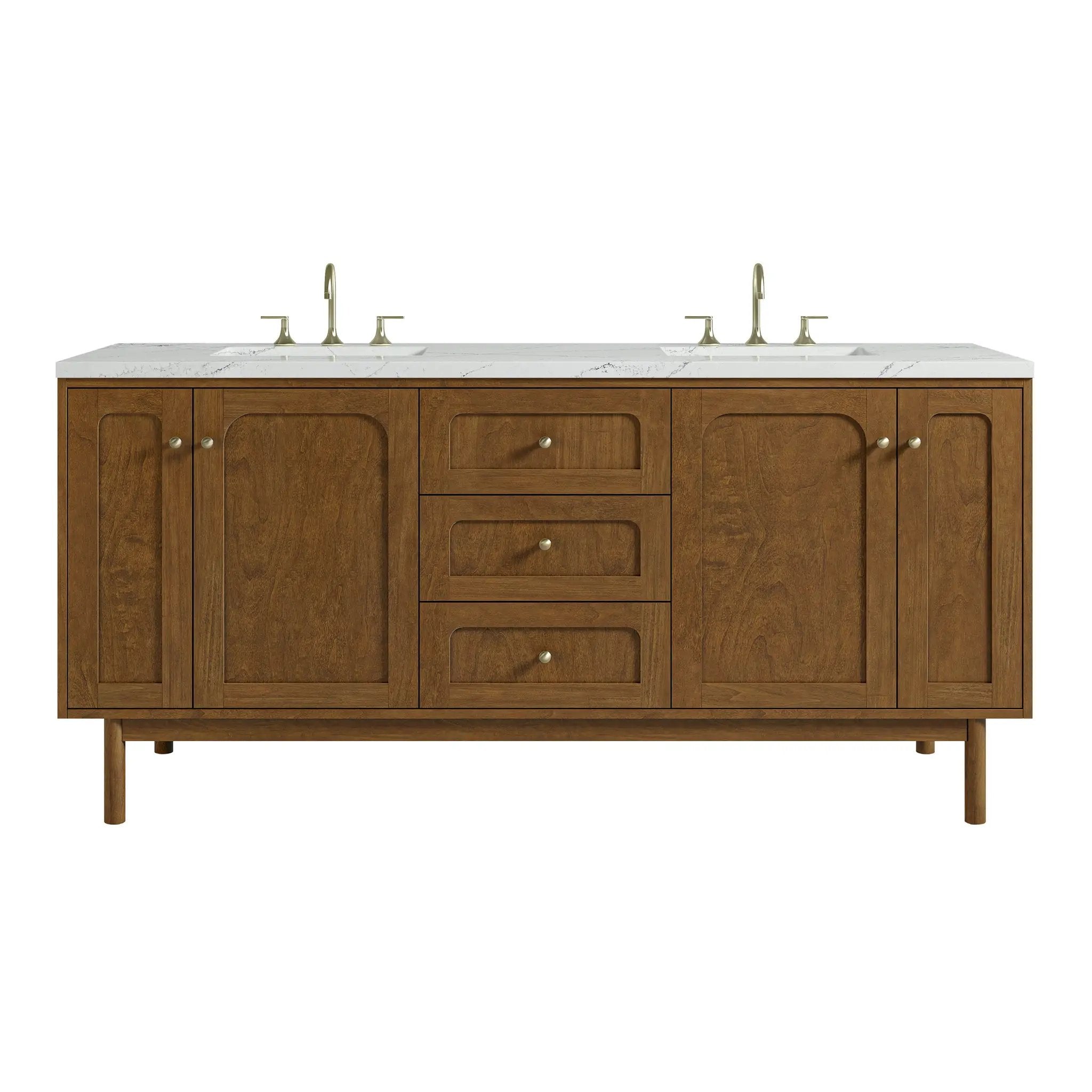 James Martin Laurent 72" Double Vanity Set - Honey Oak by James Martin Vanities