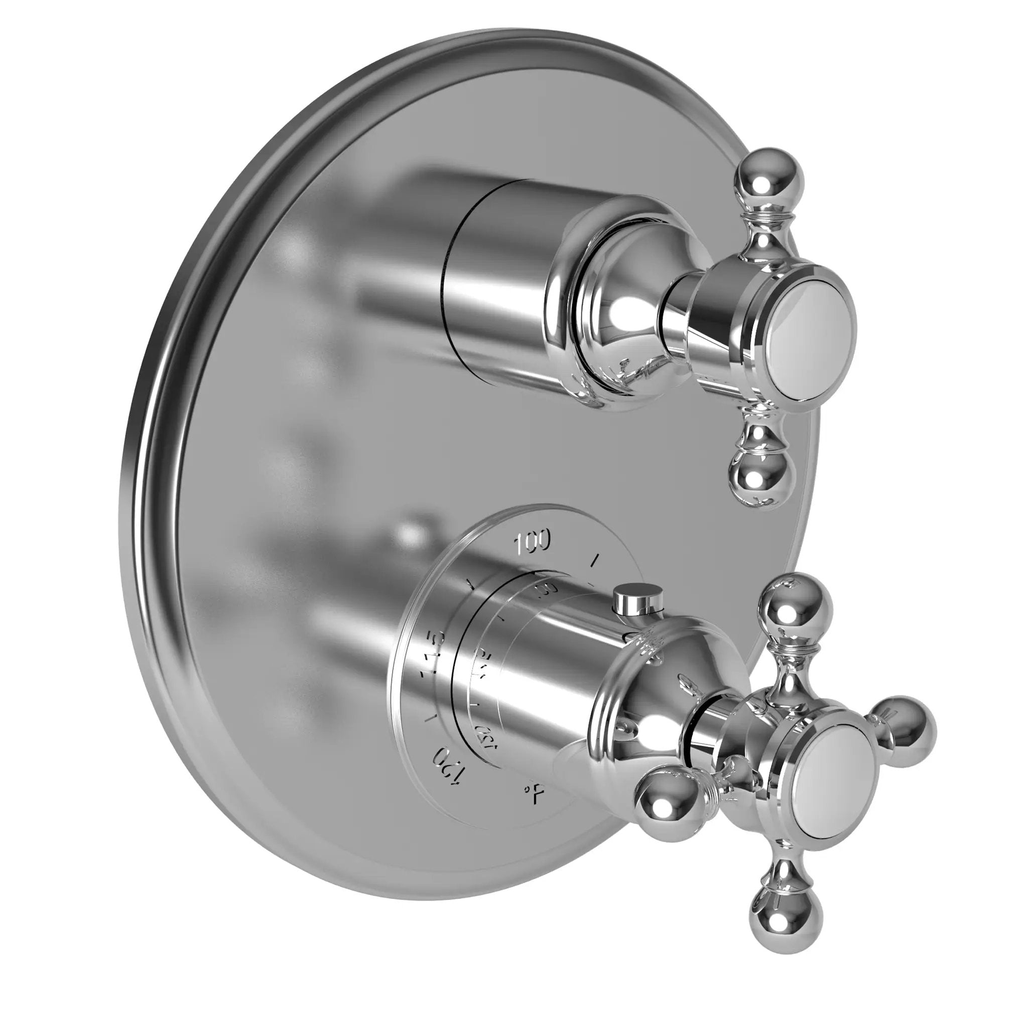 polished chrome thermostatic trim plate