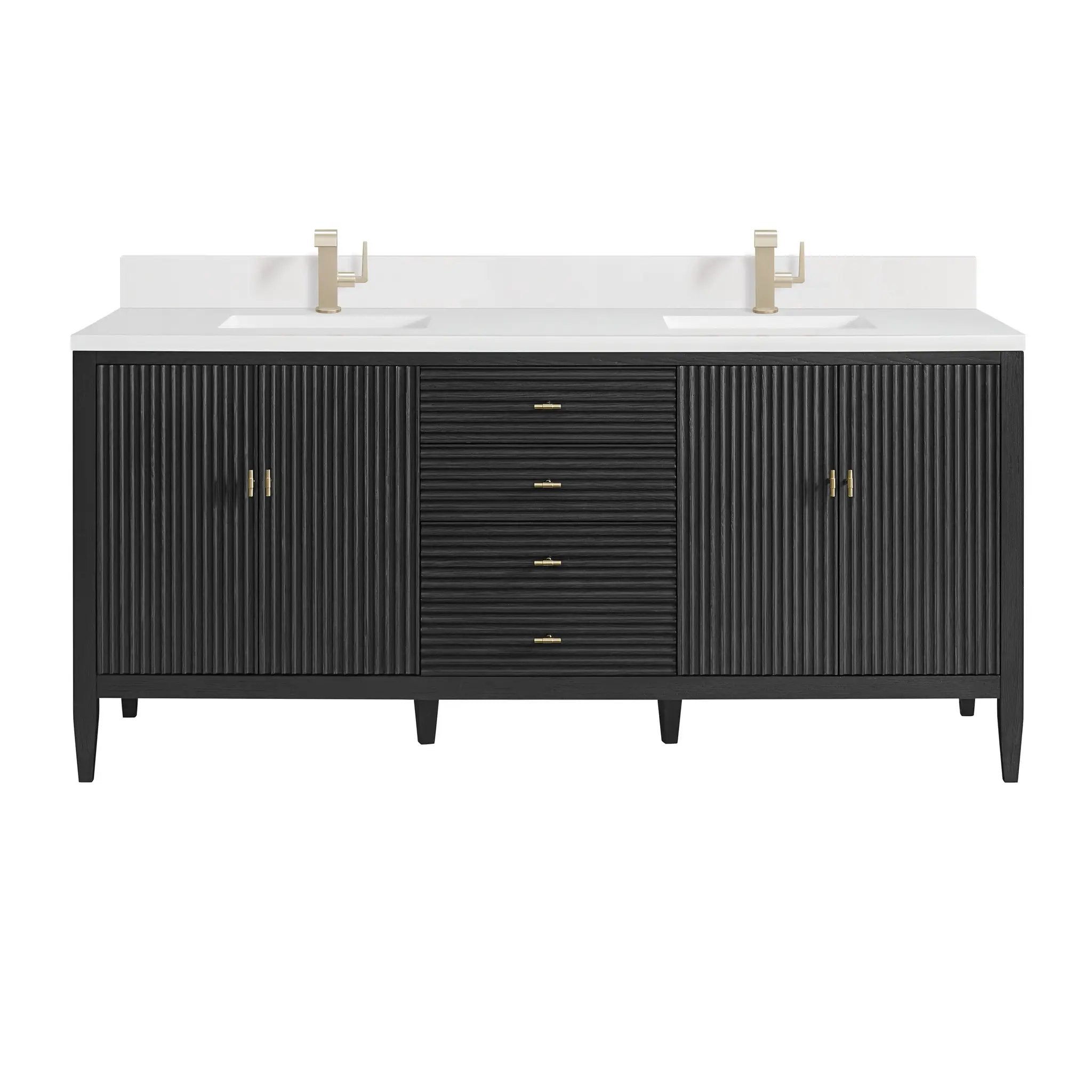 James Martin Myrrin 72" Vanity Set - Carbon Oak by James Martin Vanities