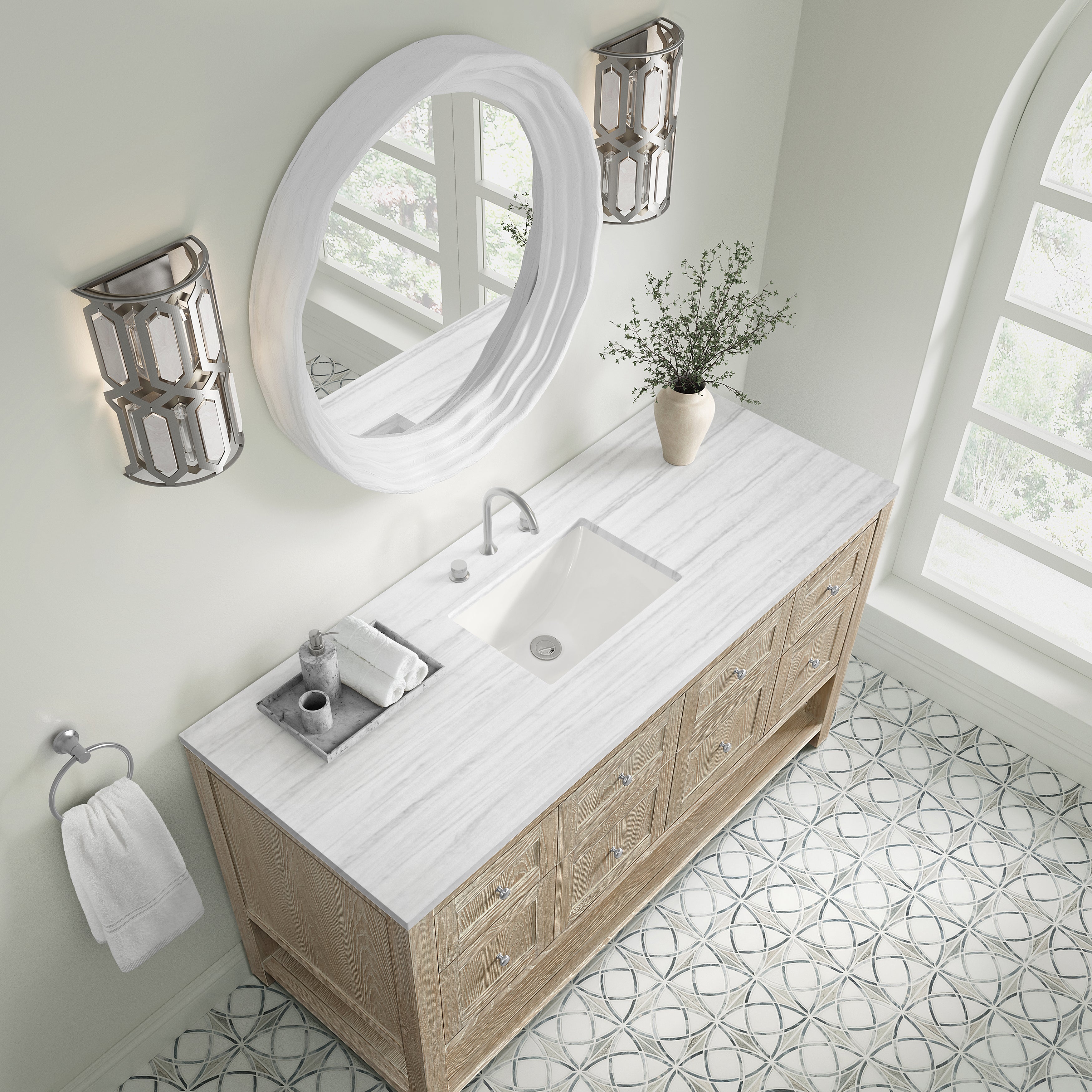 arctic fall solid surface top vanity
