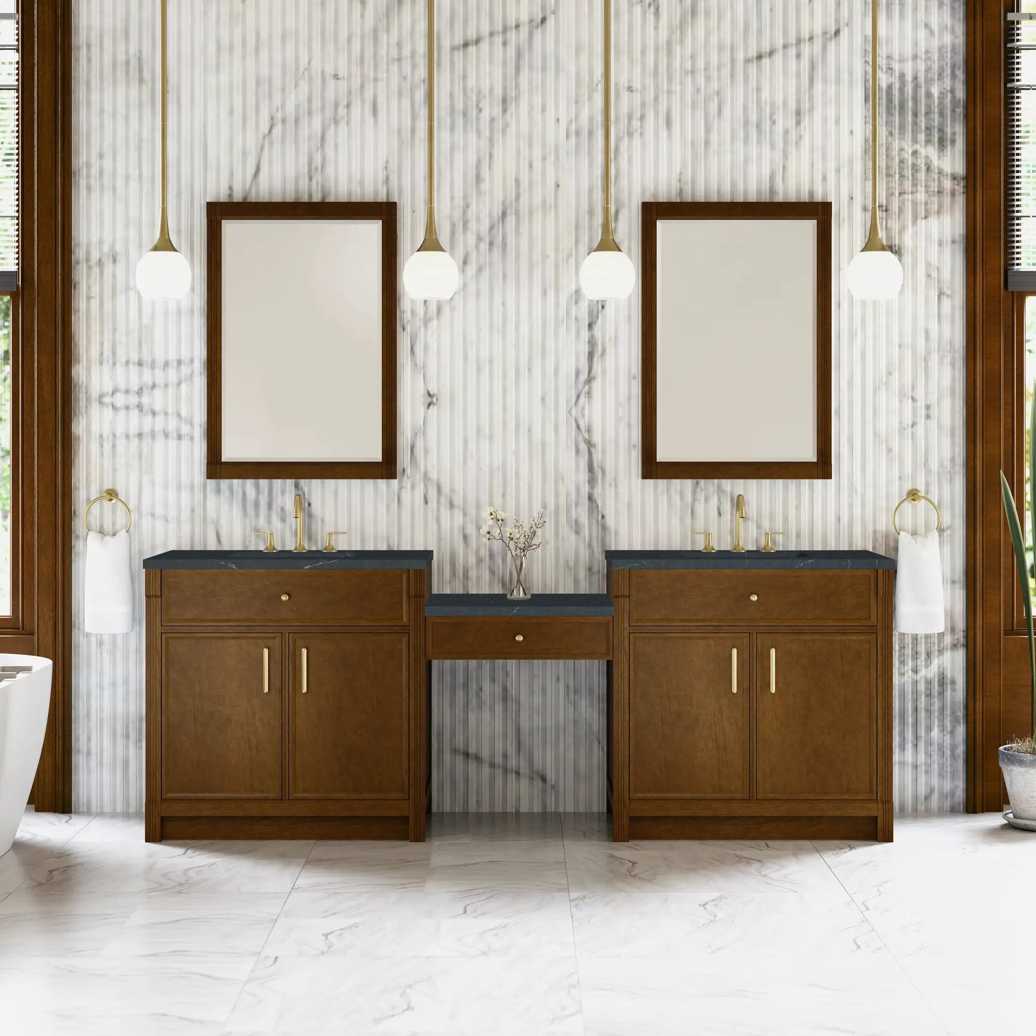 honey oak vanity