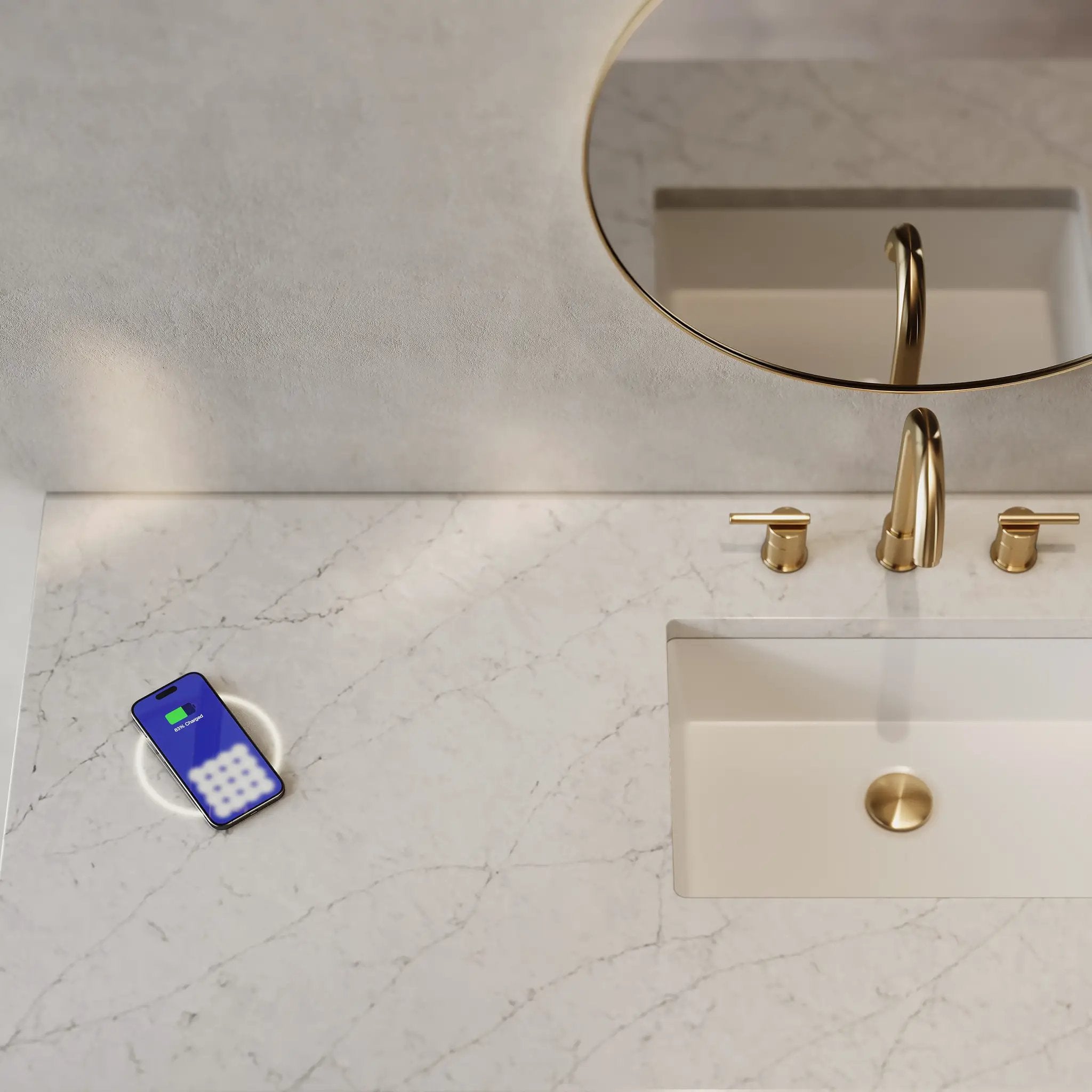 bright white vanity