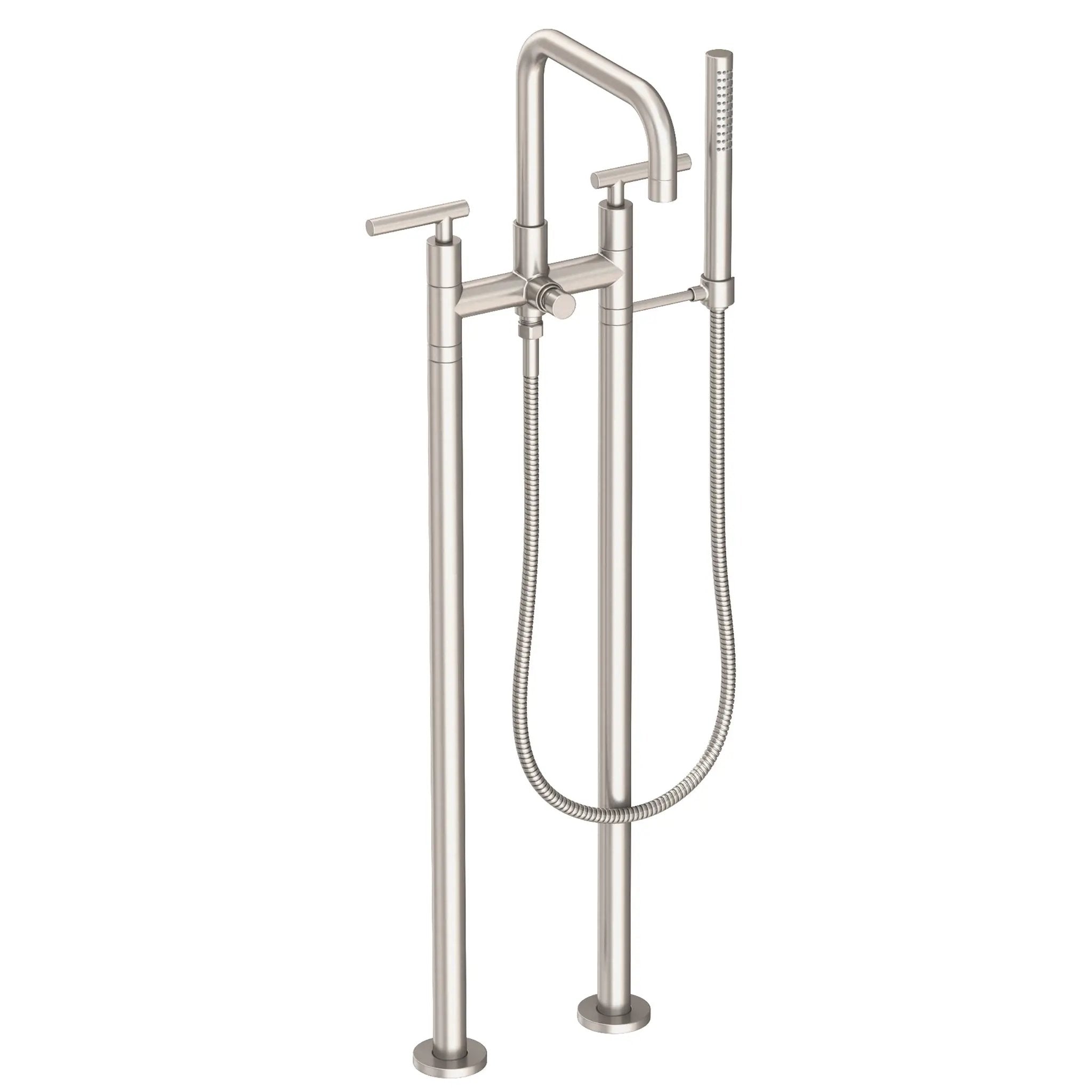 Newport Brass East Square Exposed Tub & Hand Shower Set w/Risers by Newport Brass