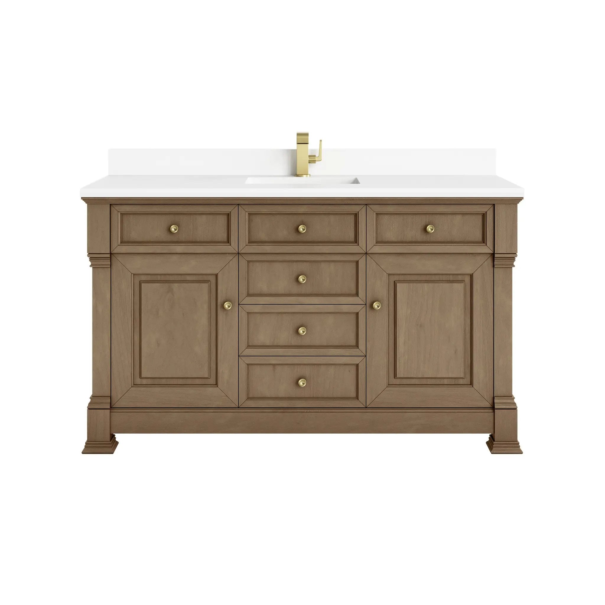 James Martin Brookfield 60" Single Vanity Set - Pecan by James Martin Vanities