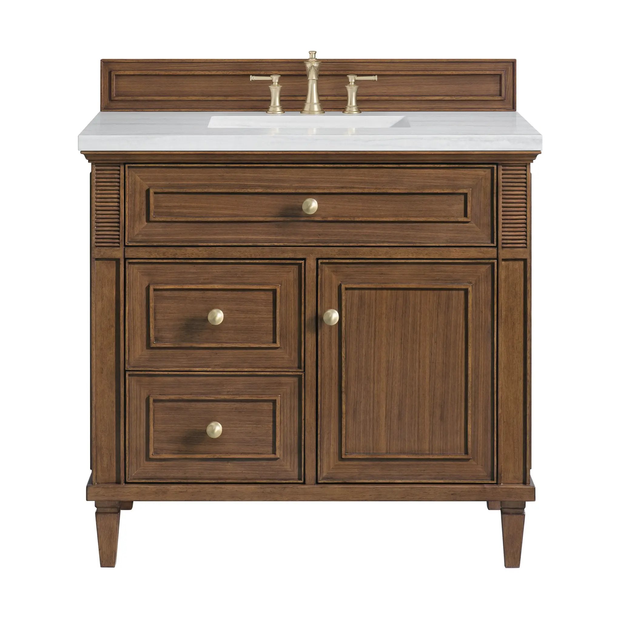 James Martin Lorelai 36" Single Vanity Set - Mid-Century Walnut by James Martin Vanities