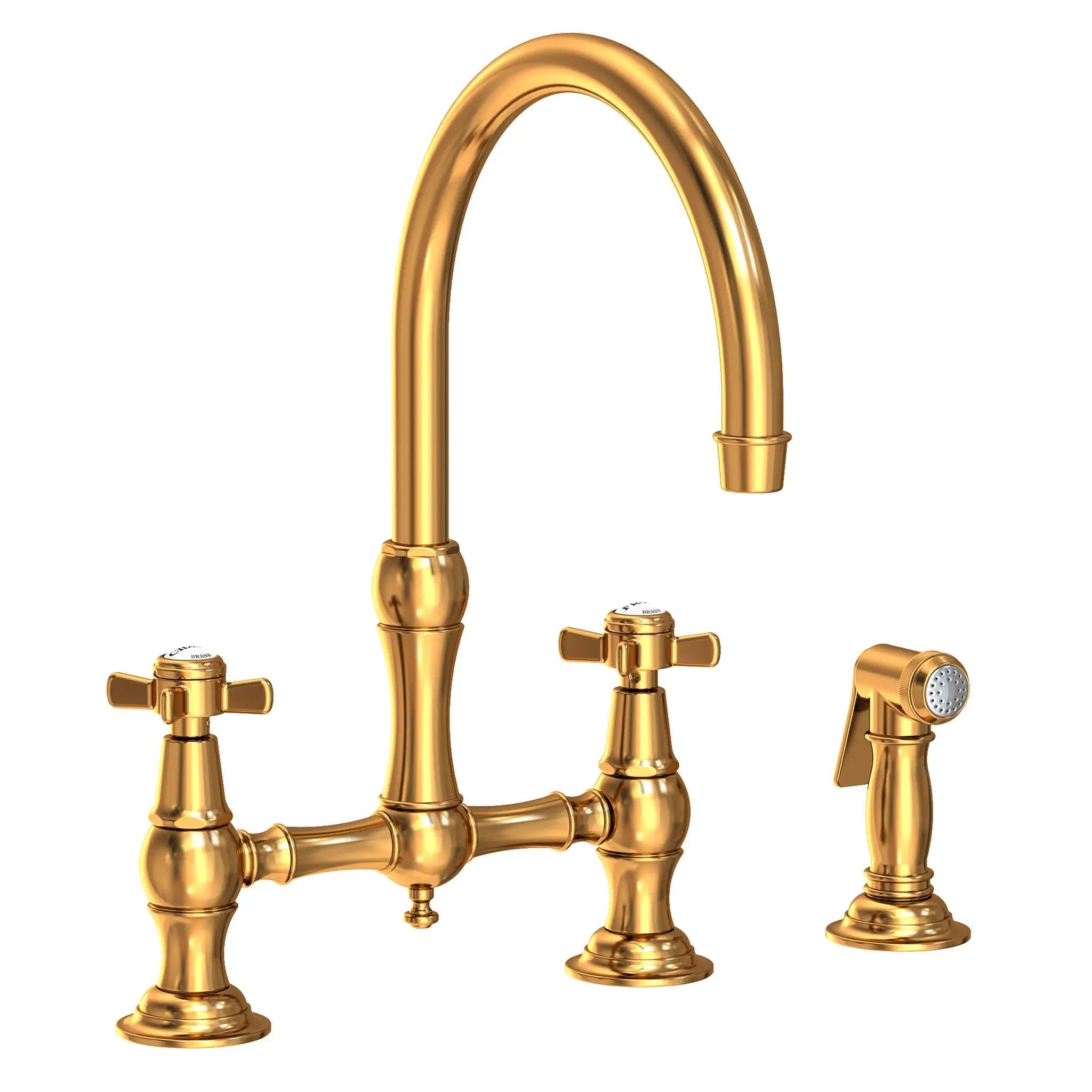 Newport Brass Fairfield Kitchen Bridge Faucet with Side Spray by Newport Brass