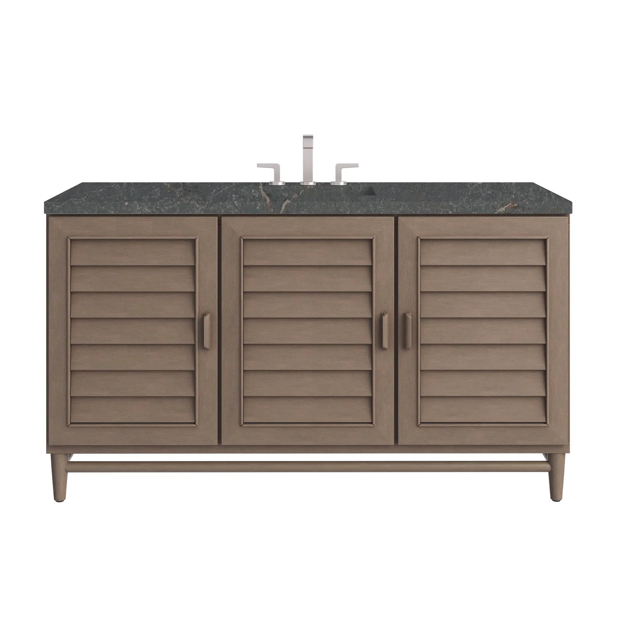 James Martin Portland 60" Single Vanity Set - Whitewashed Walnut by James Martin Vanities