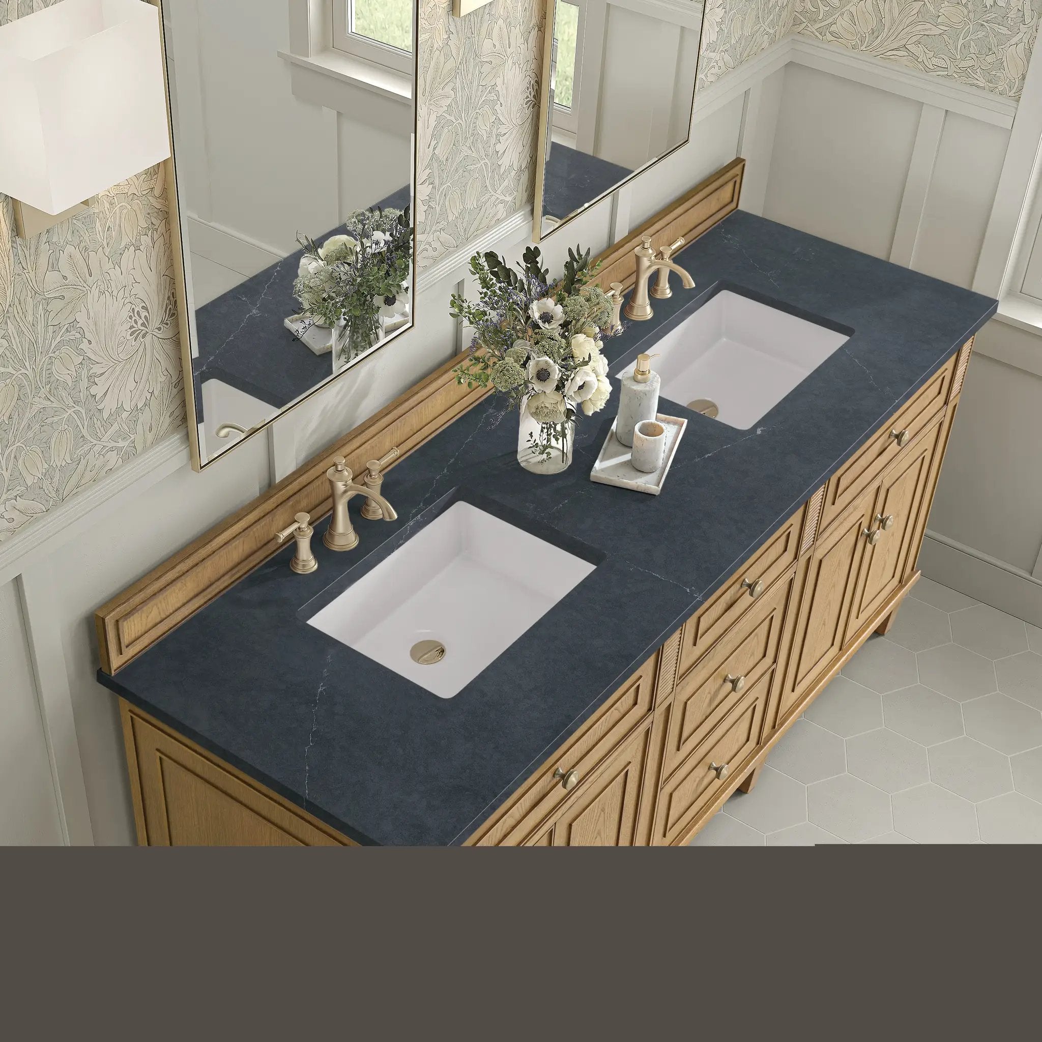 light natural oak vanity